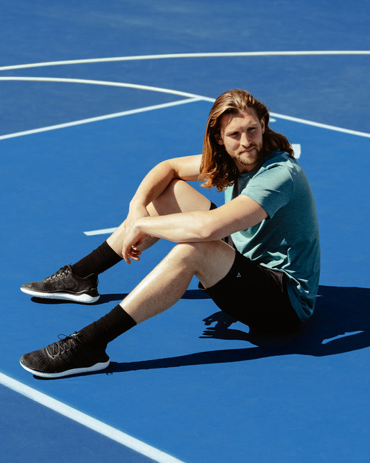 Staying Stylish in Tall Athletic Knit Shorts at the Gym