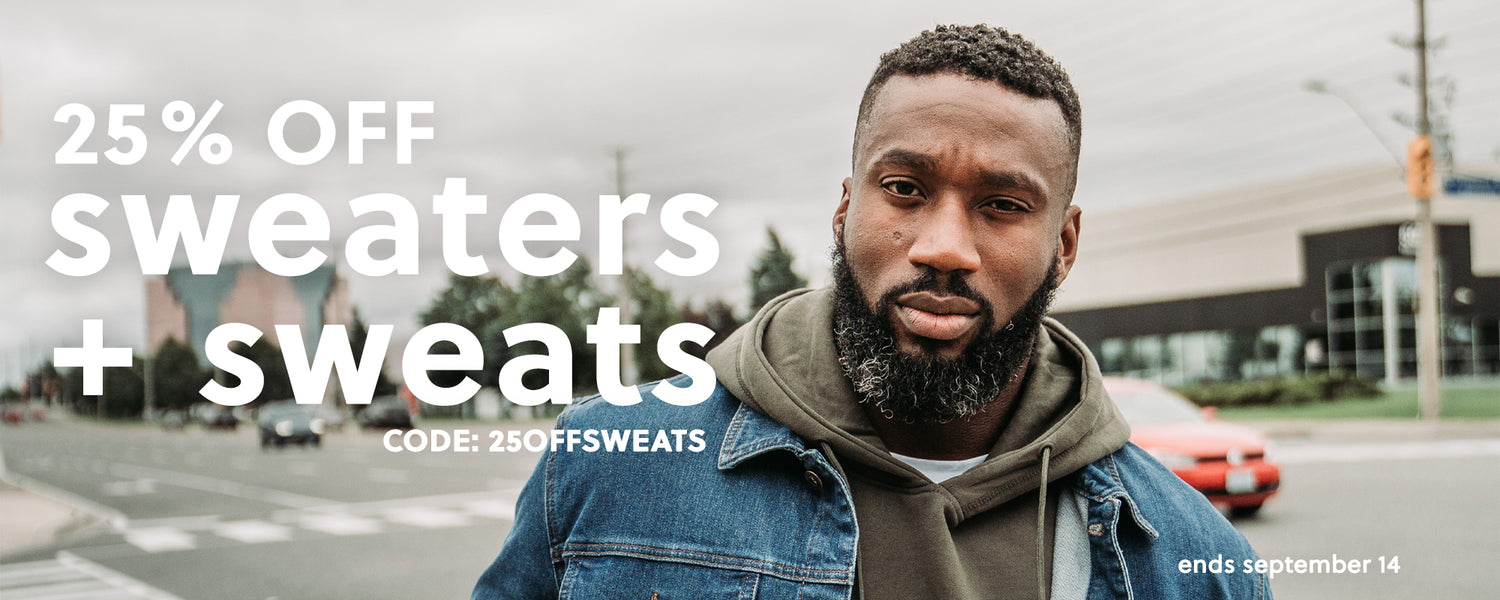 25% off Sweaters & Sweats