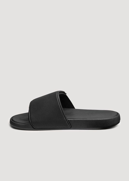 Adjustable Slides for Tall Men in Black