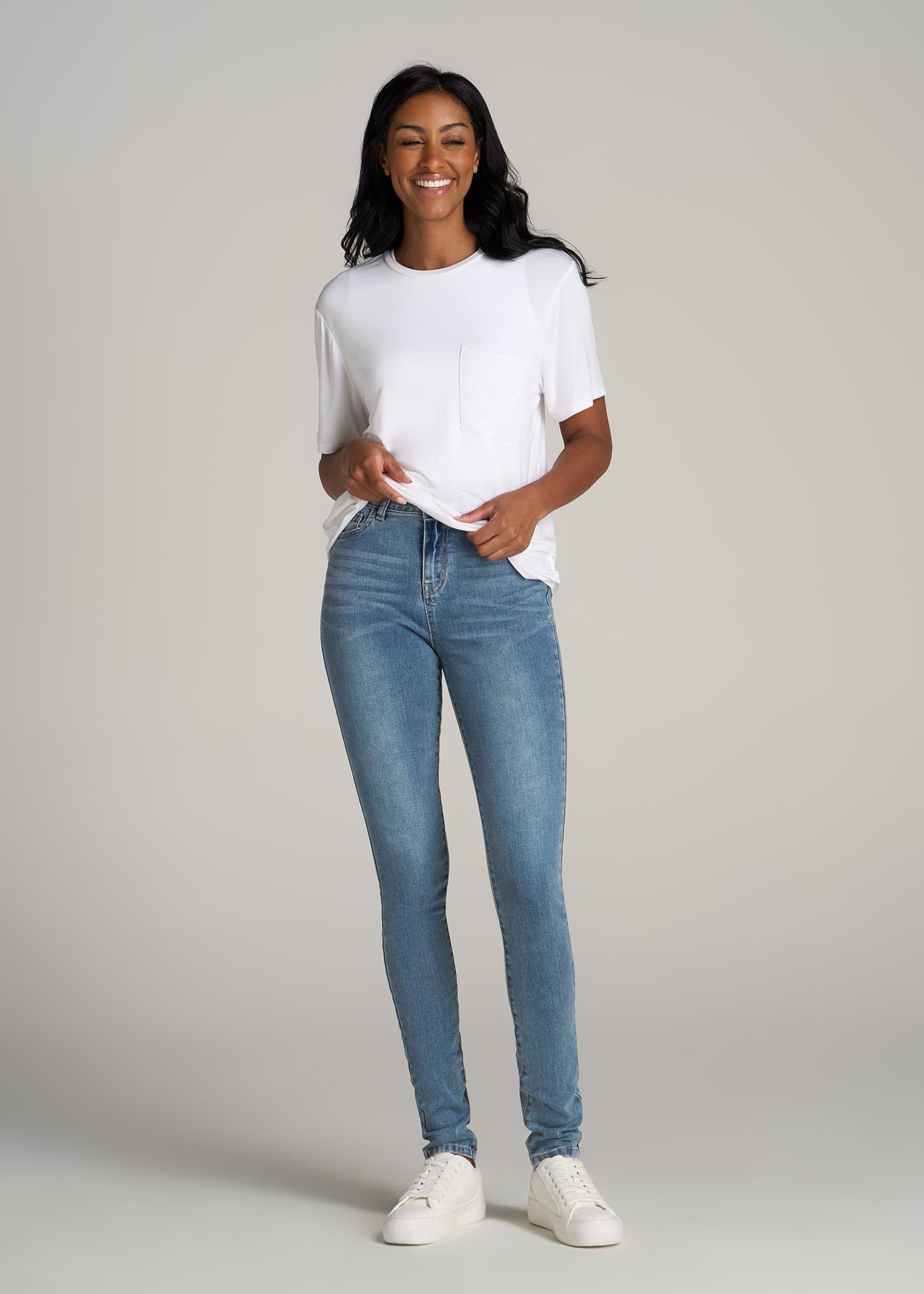 Georgia HIGH RISE SKINNY Tall Women's Jean in Monaco Faded