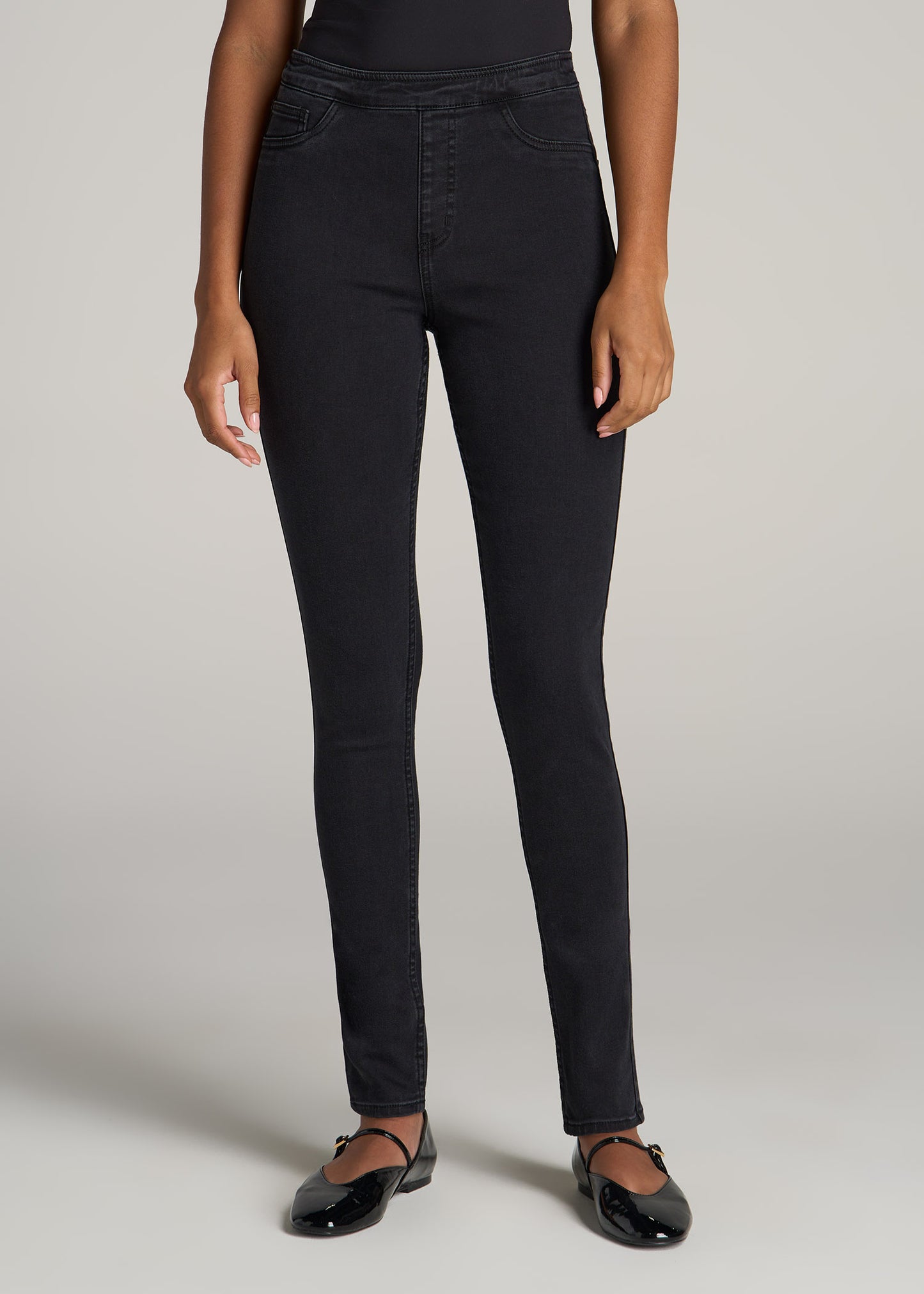 Women's Tall Jeggings in Washed Black