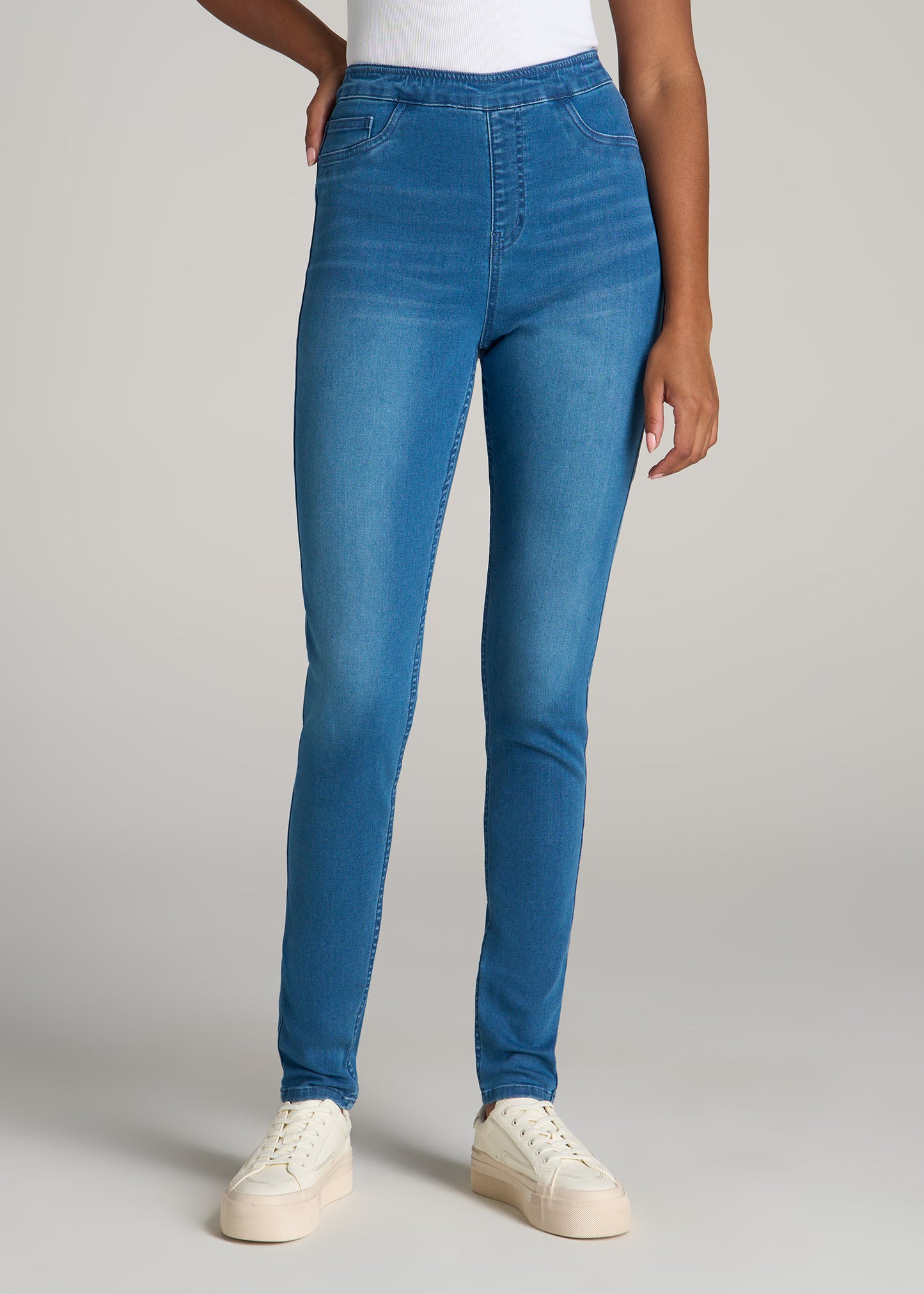 Women's Tall Jeggings in Classic Mid Blue