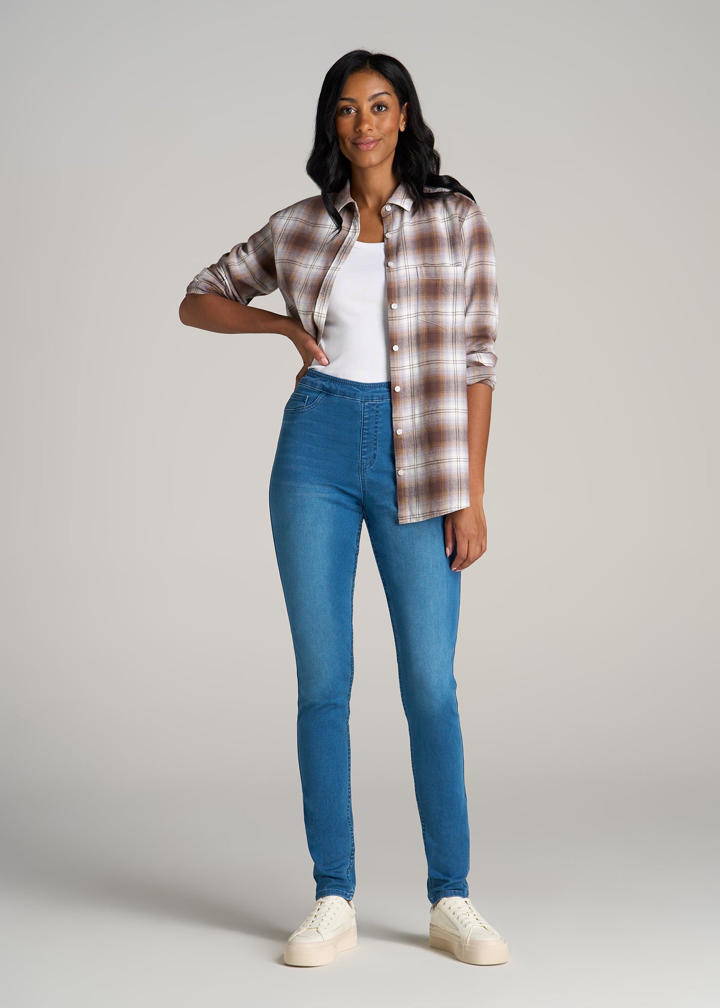 Women's Tall Jeggings in Classic Mid Blue