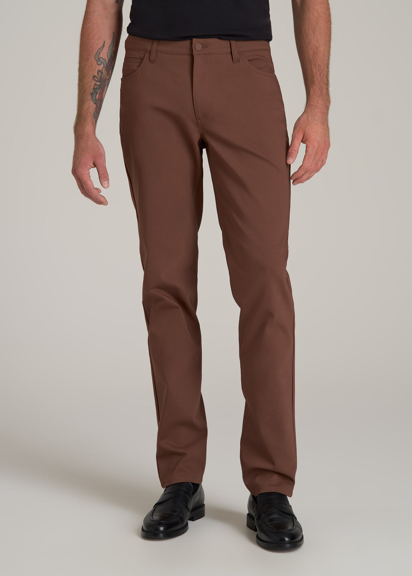 365 Stretch 5-Pocket TAPERED Pants for Tall Men in Otter Brown