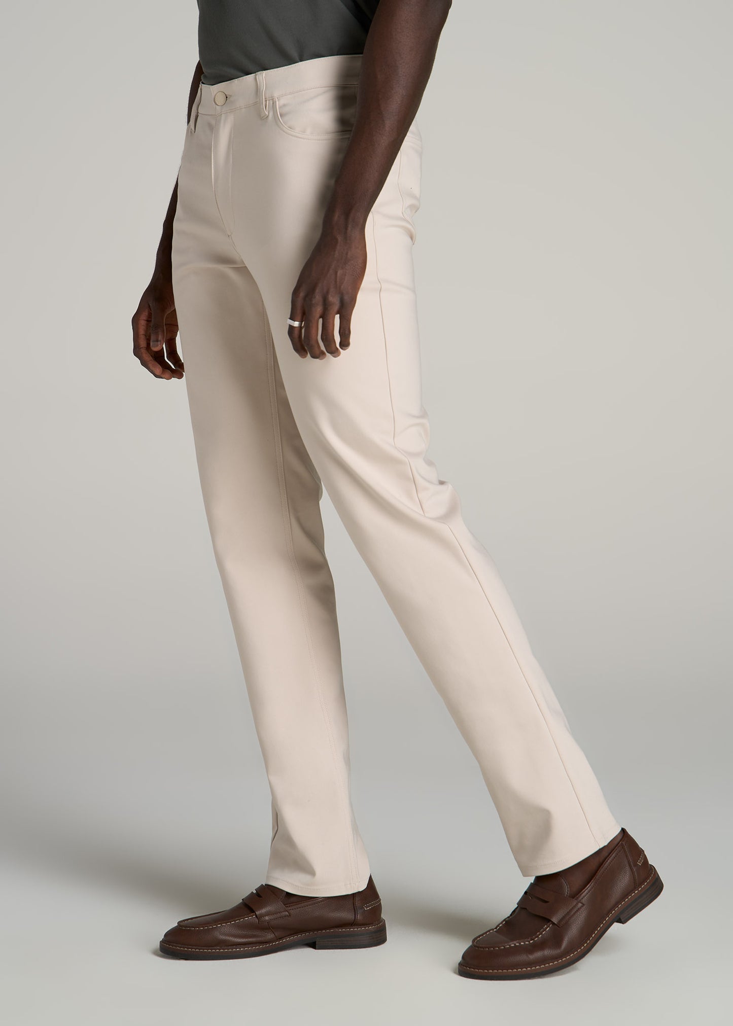 365 Stretch 5-Pocket TAPERED Pants for Tall Men in Soft Beige