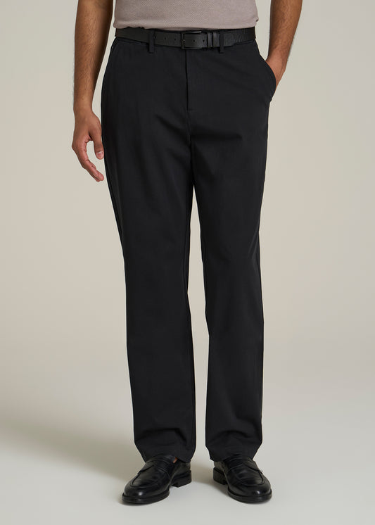 4 Way Stretch Commuter RELAXED Chino Pants for Tall Men in Black