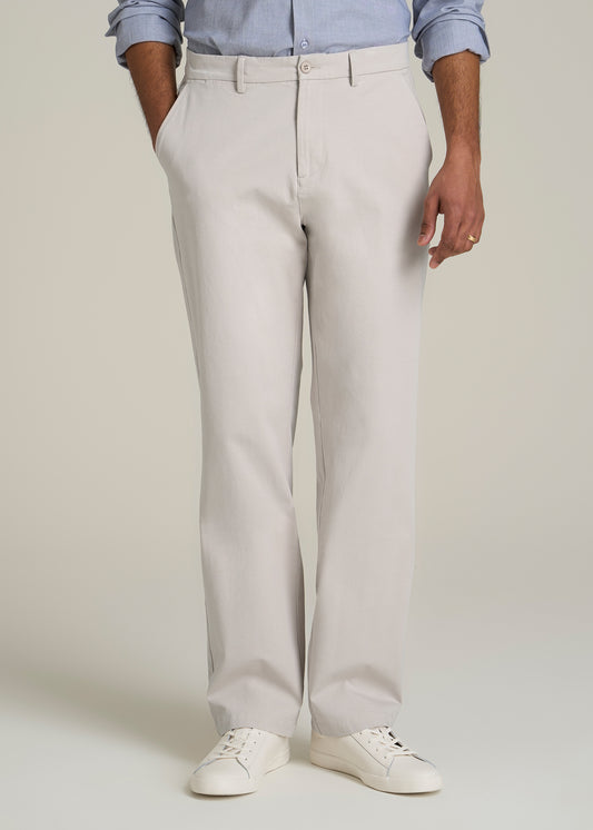 4 Way Stretch Commuter RELAXED Chino Pants for Tall Men in Drywall Tan