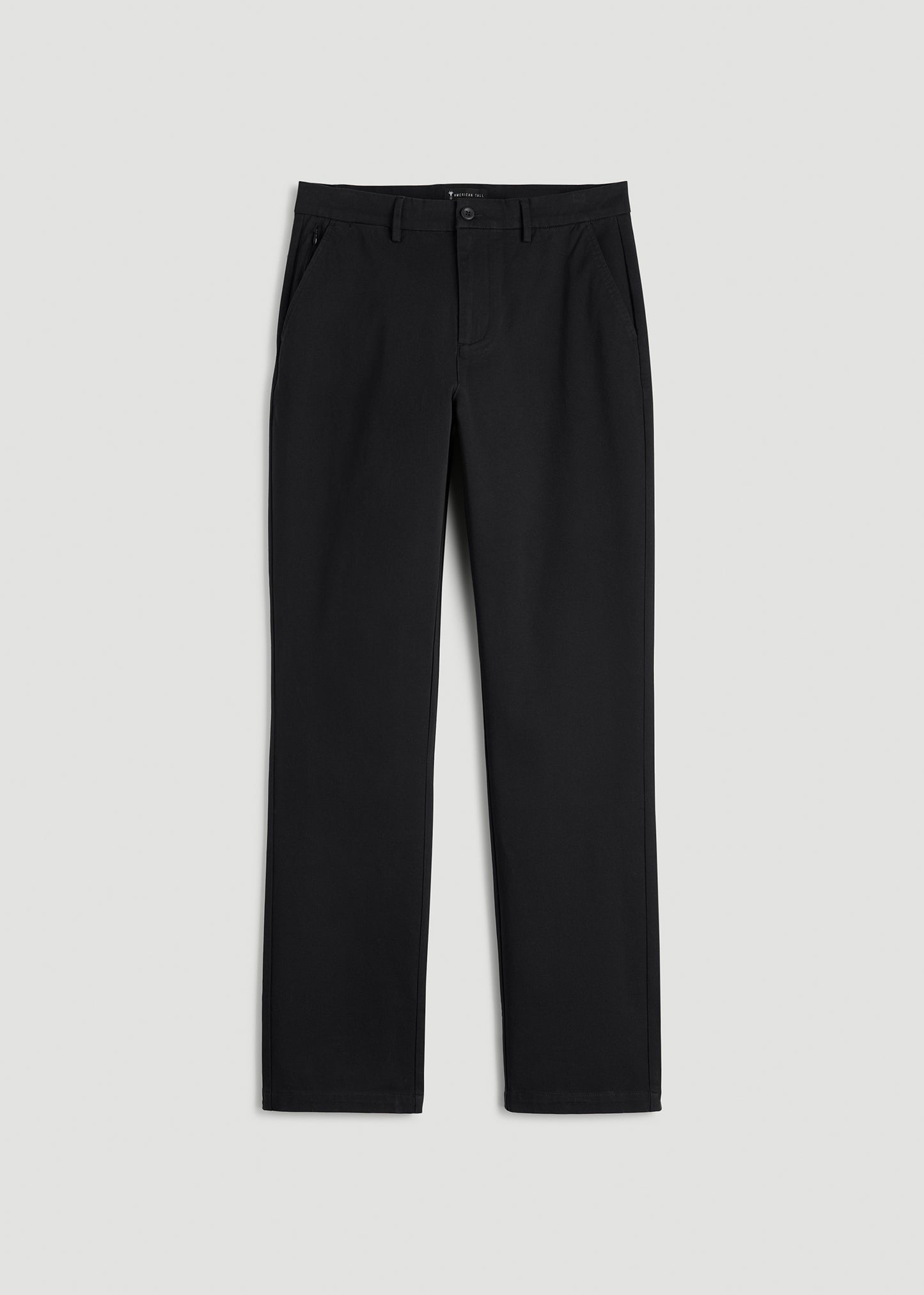 4 Way Stretch Commuter STRAIGHT Leg Chino Pants for Tall Men in Black