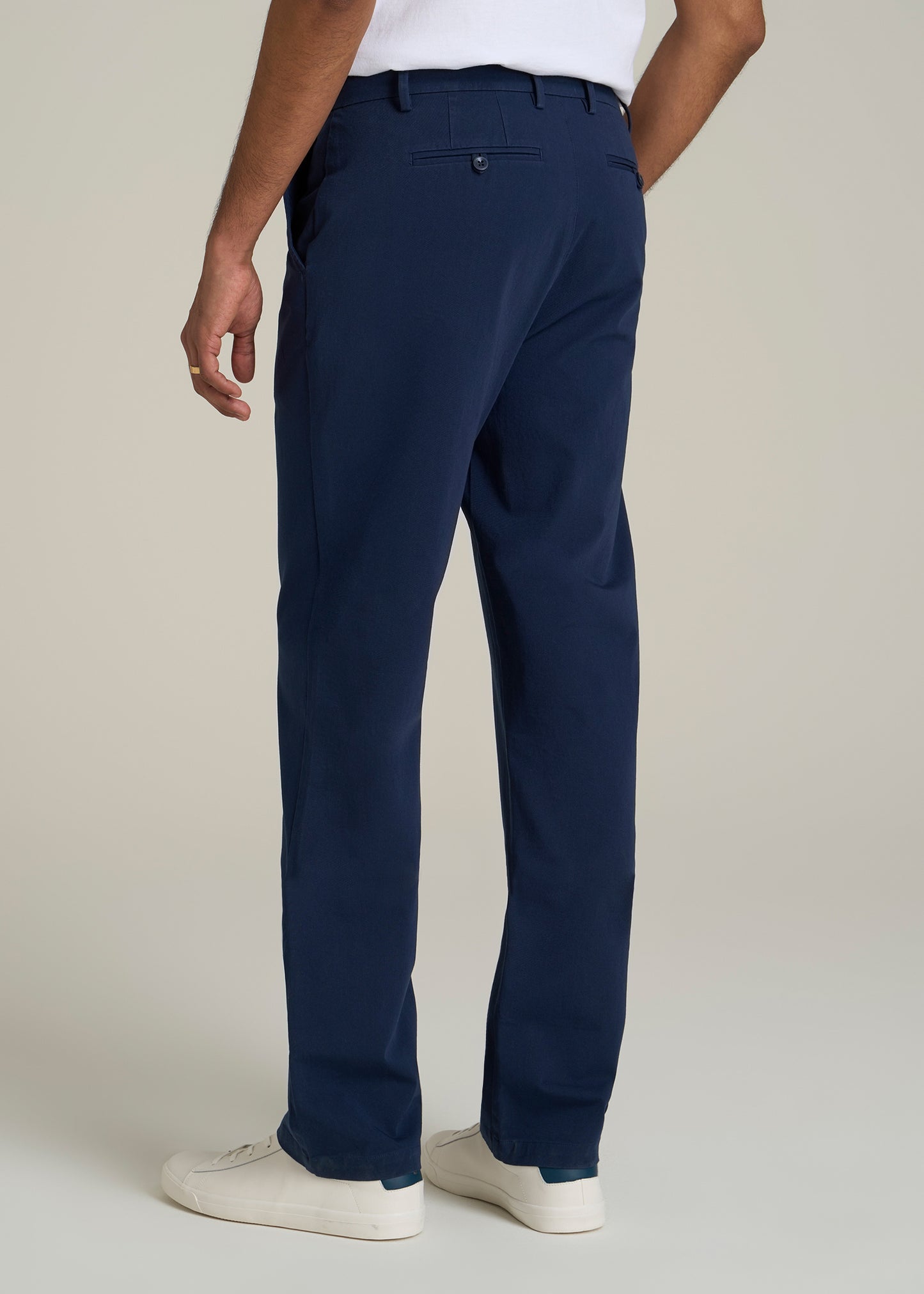 4 Way Stretch Commuter STRAIGHT Leg Chino Pants for Tall Men in Summer Blue