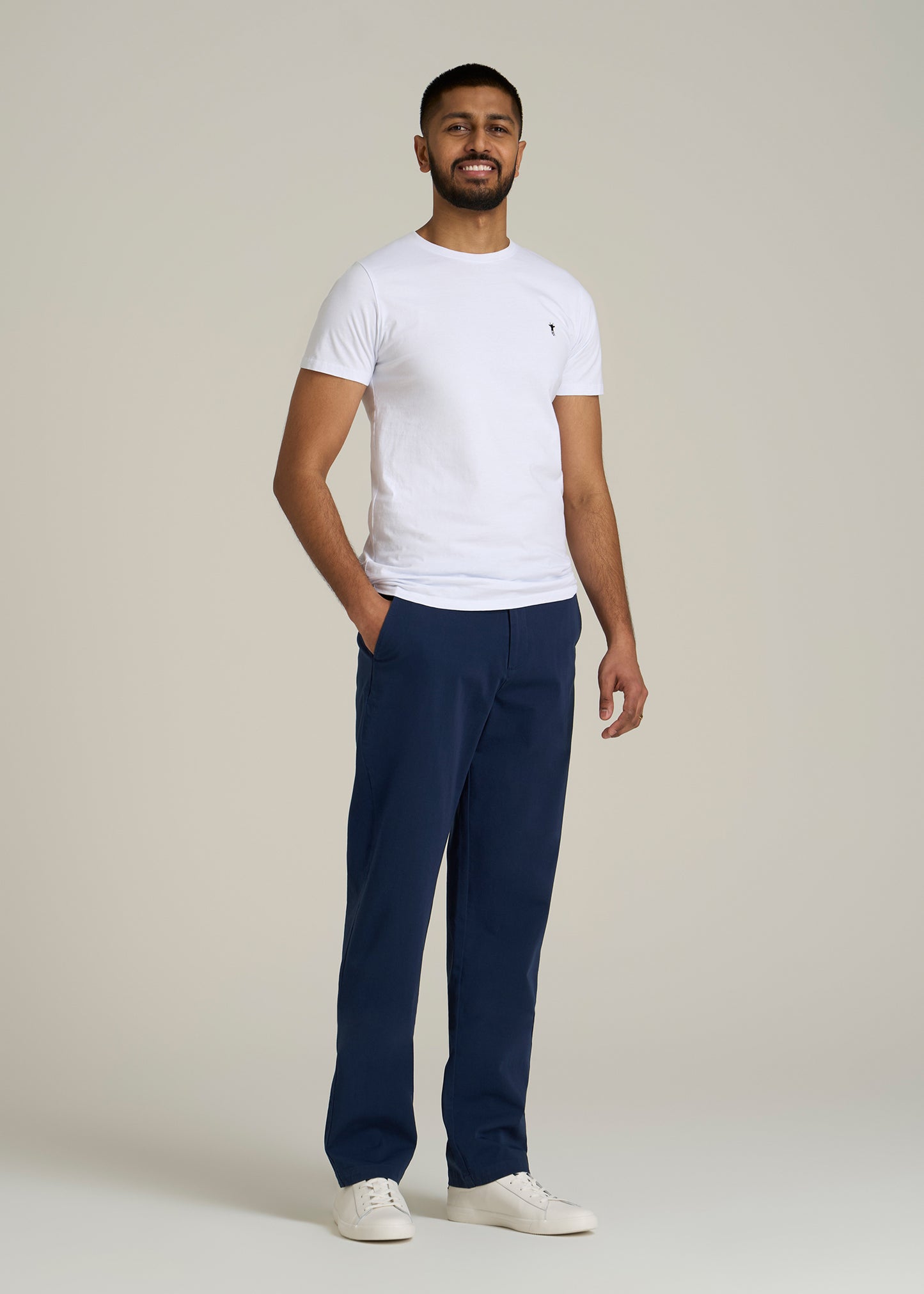 4 Way Stretch Commuter STRAIGHT Leg Chino Pants for Tall Men in Summer Blue