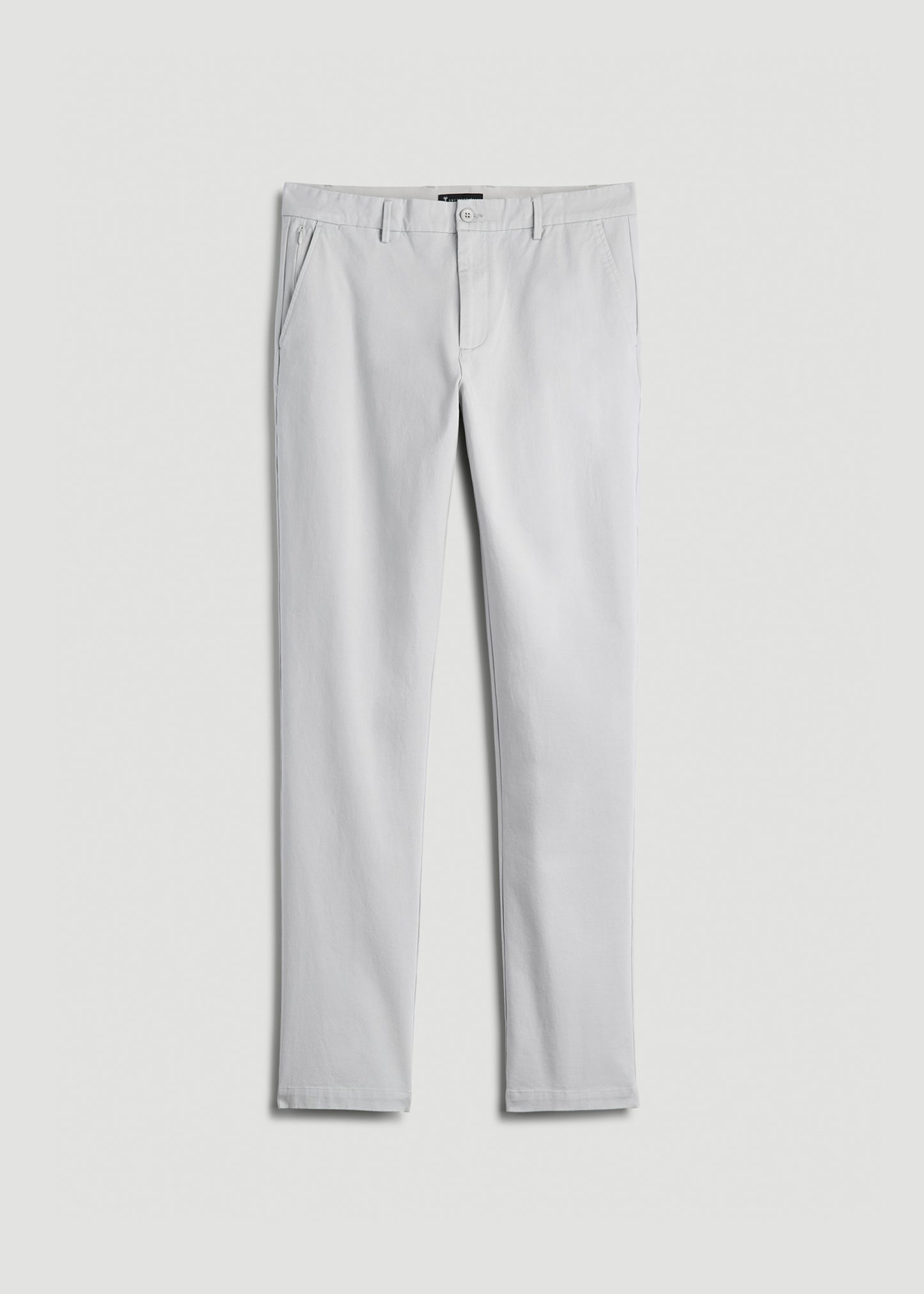 4 Way Stretch Commuter TAPERED Chino Pants for Tall Men in Silver Drop