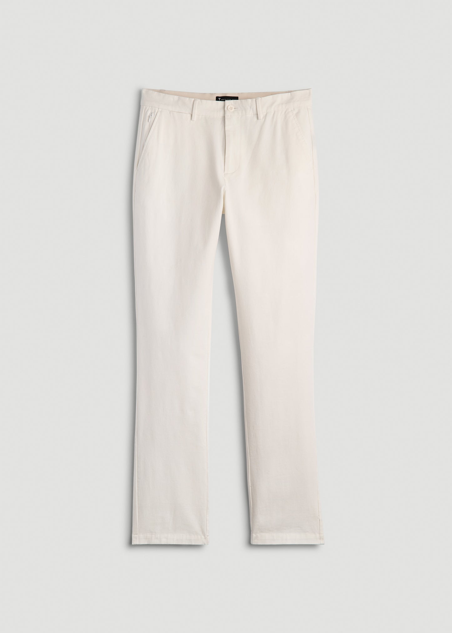 4 Way Stretch Commuter TAPERED Chino Pants for Tall Men in White Alyssum