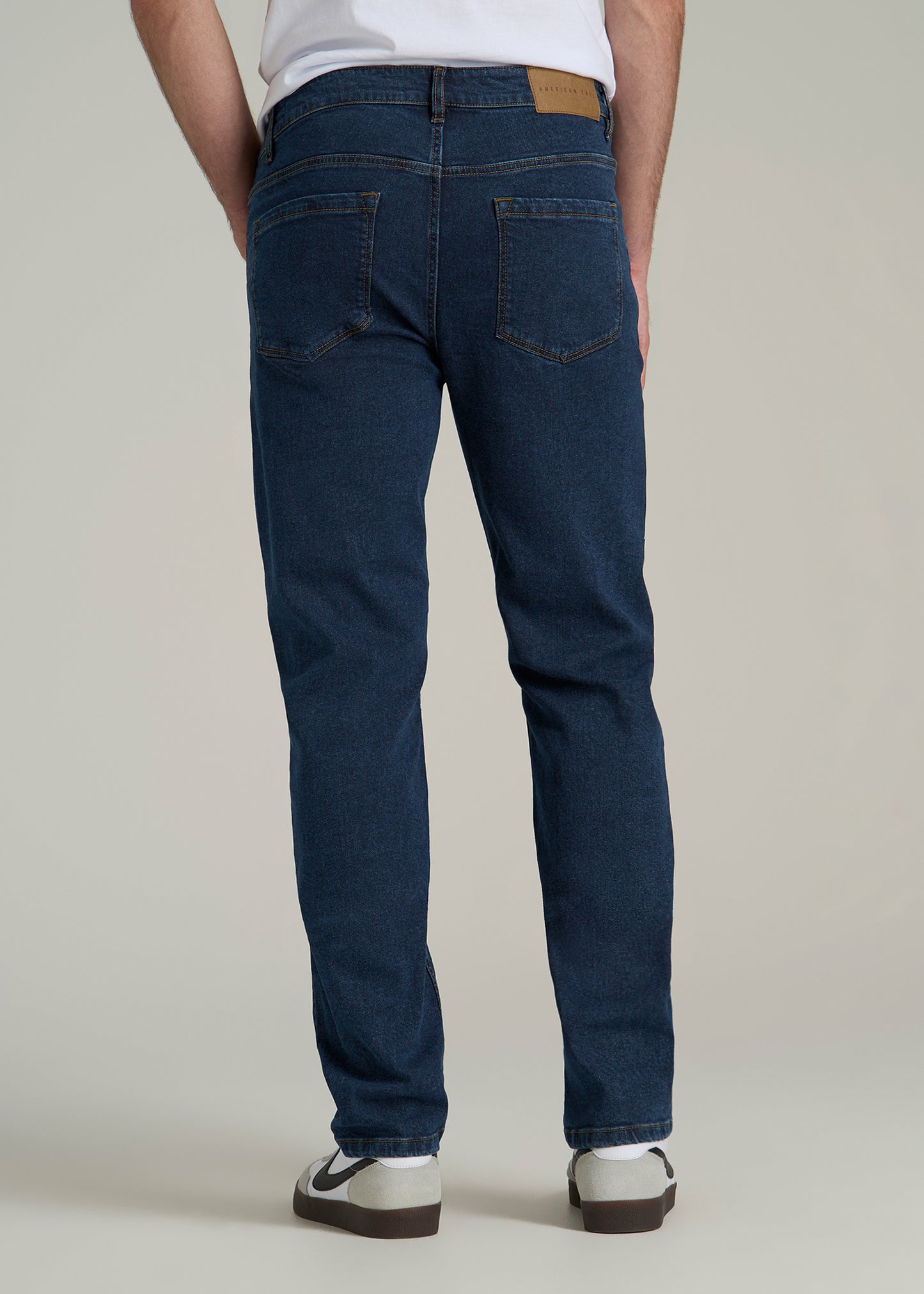 A.T. Basics Men's Carman Tapered fit Jeans for Tall Men in Charged Blue