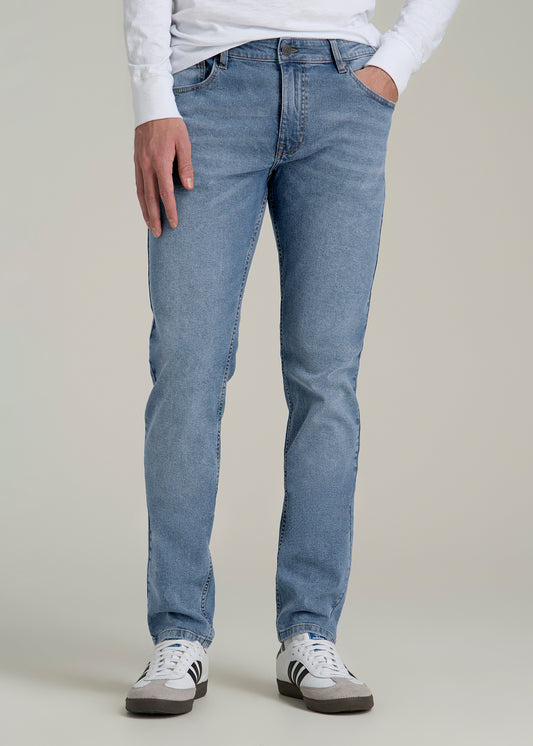 A.T. Basics Men's Carman Tapered fit Jeans for Tall Men in Tufts Blue