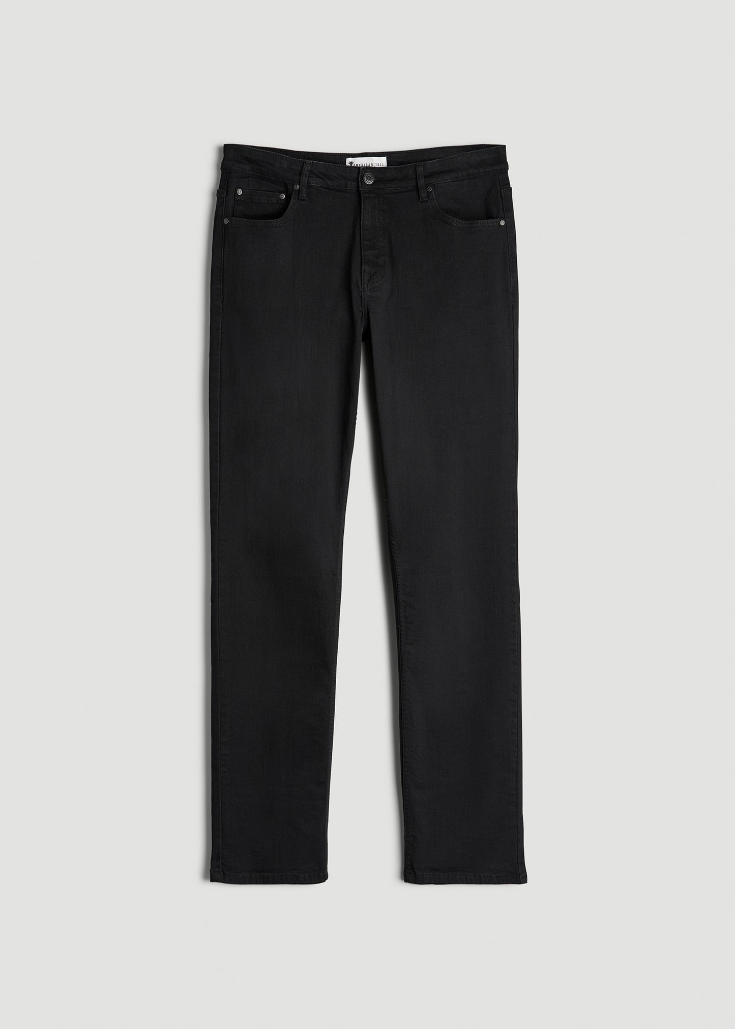 A.T. Basics Men's J1 Straight Fit Jeans for Tall Men in Black