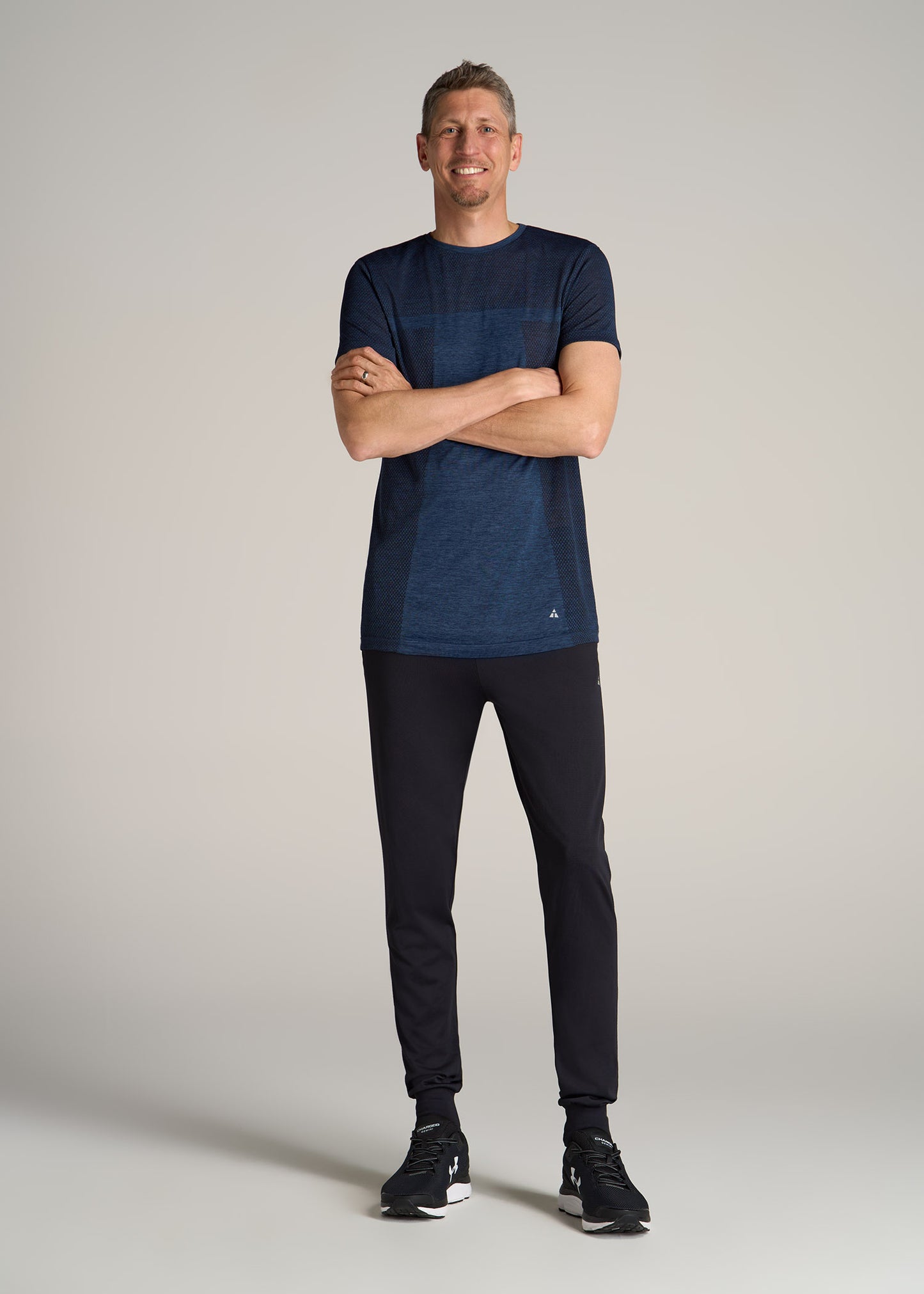 A.T. Performance MODERN-FIT Engineered Athletic Tall Tee in Navy Mix