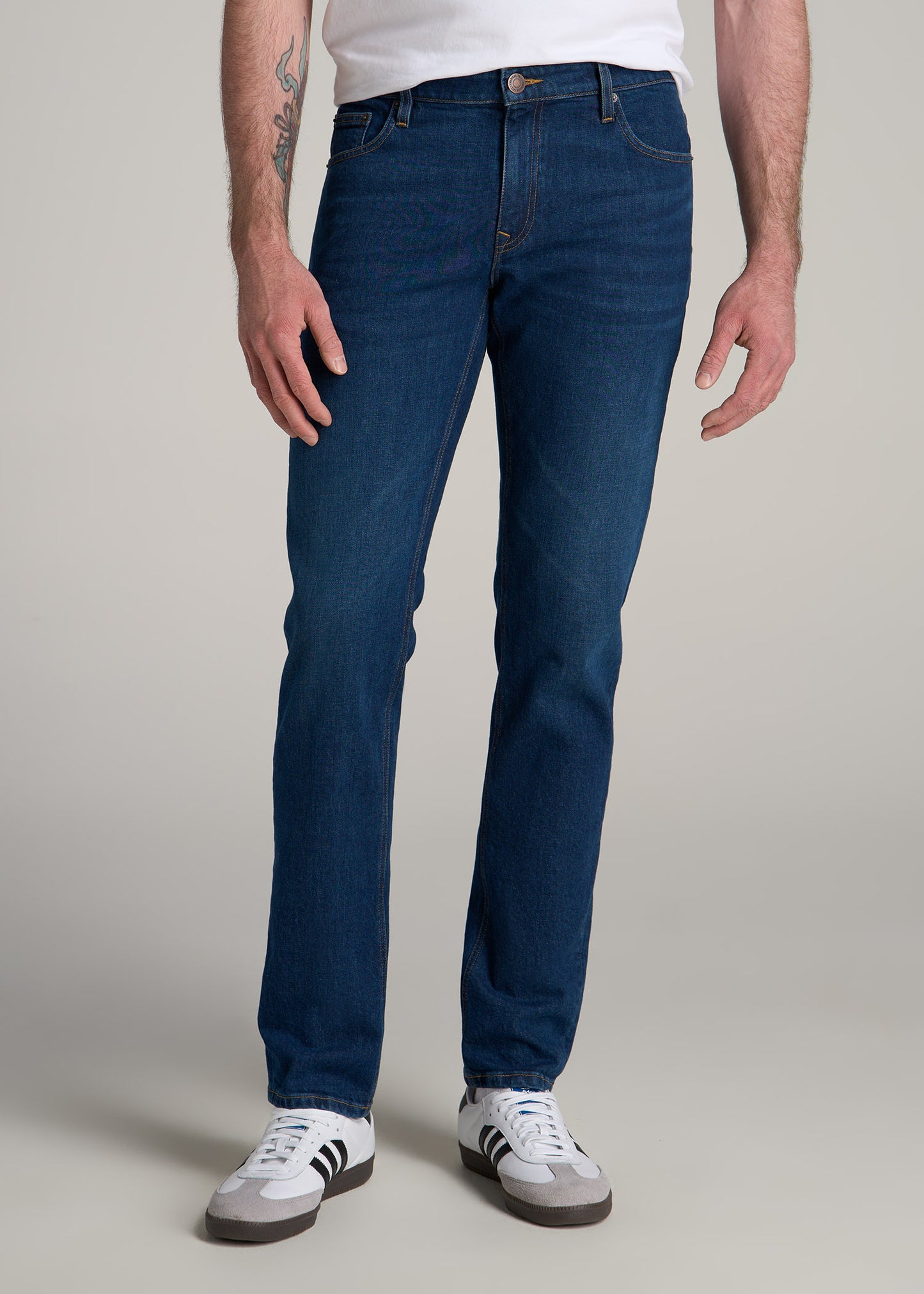 Americana Collection Carman Tapered Fit Jeans For Tall Men in Crown Blue