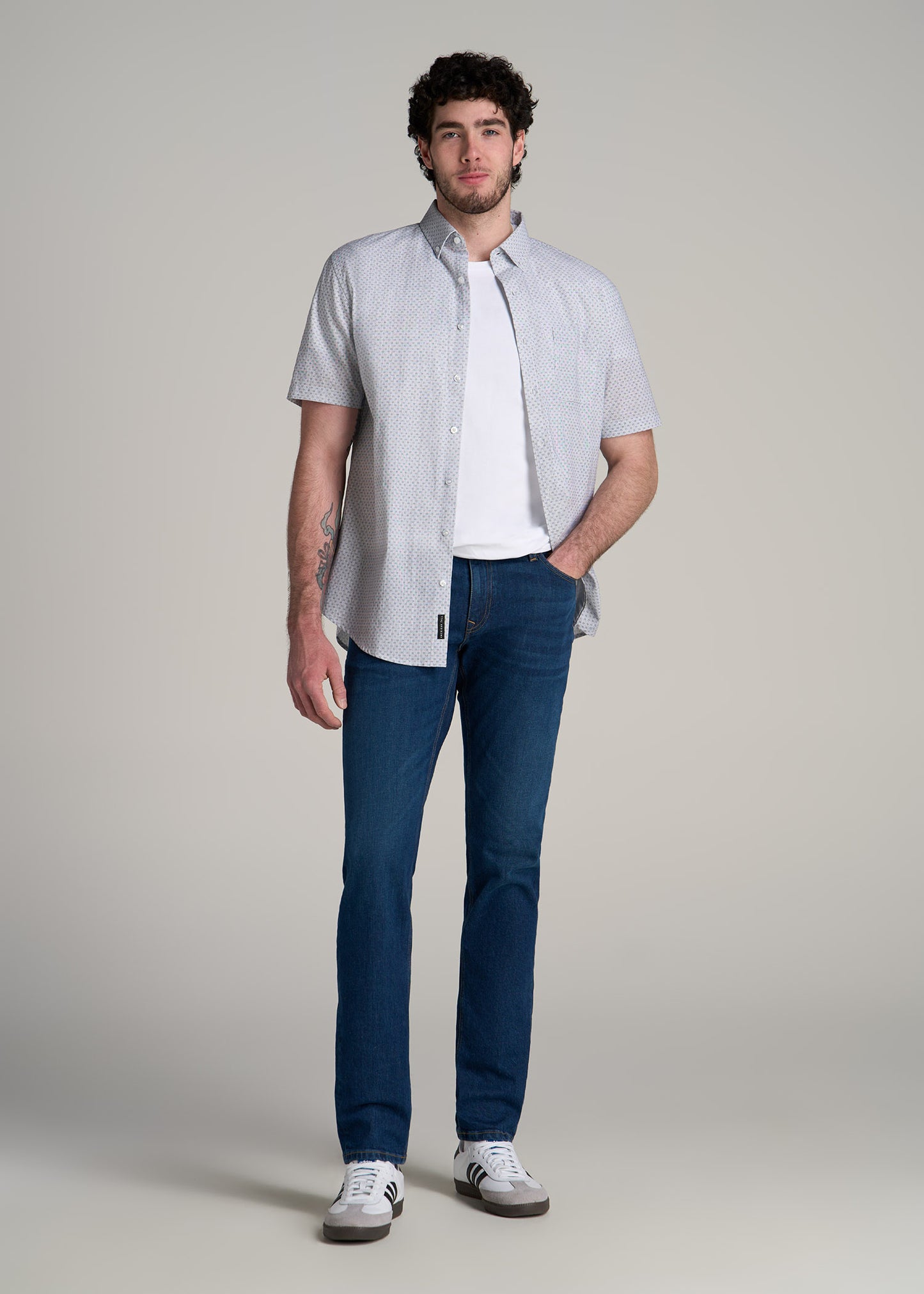 Americana Collection Carman Tapered Fit Jeans For Tall Men in Crown Blue