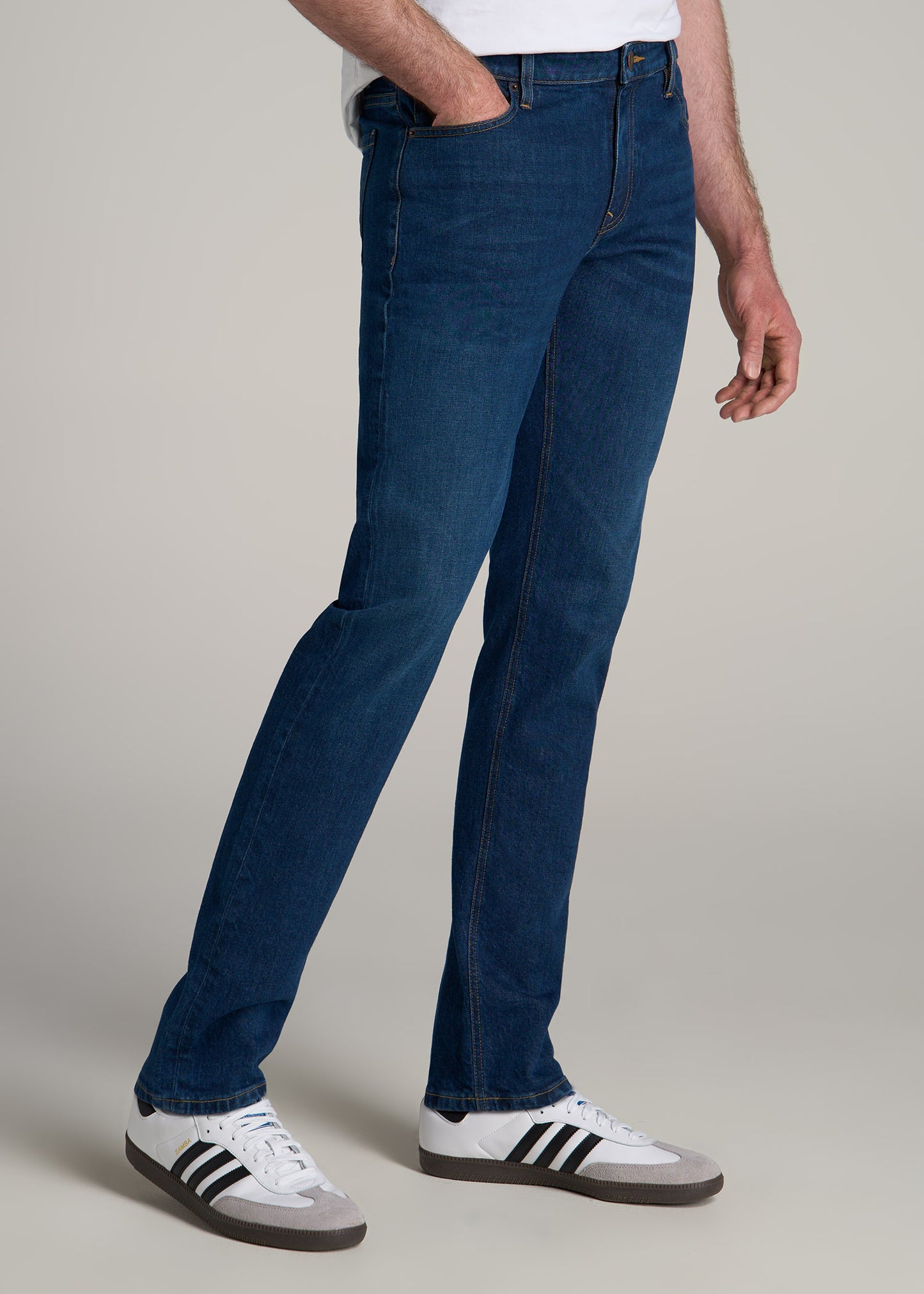 Americana Collection Carman Tapered Fit Jeans For Tall Men in Crown Blue