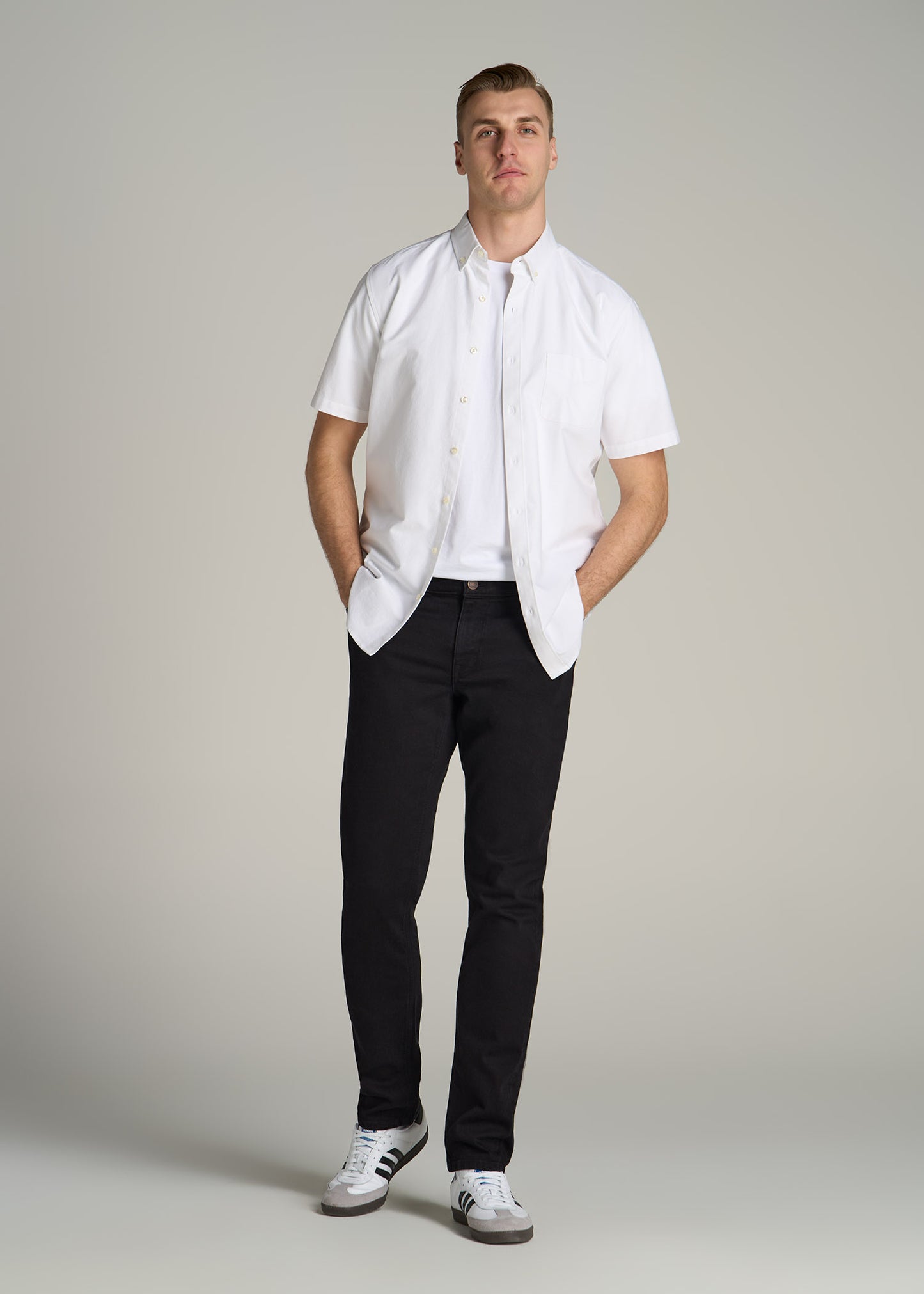 Americana Collection Carman Tapered Fit Jeans For Tall Men in Lark Black