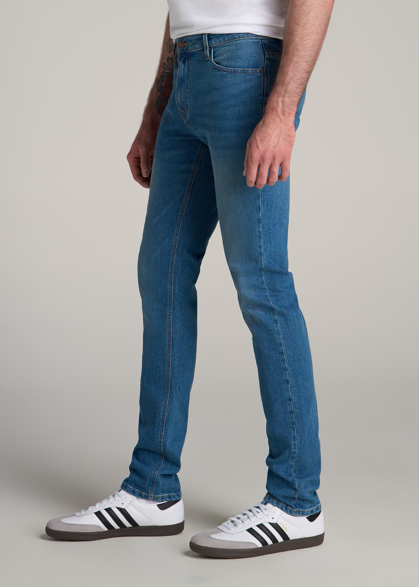 Americana Collection Dylan Slim Fit Jeans For Tall Men in Sail Blue