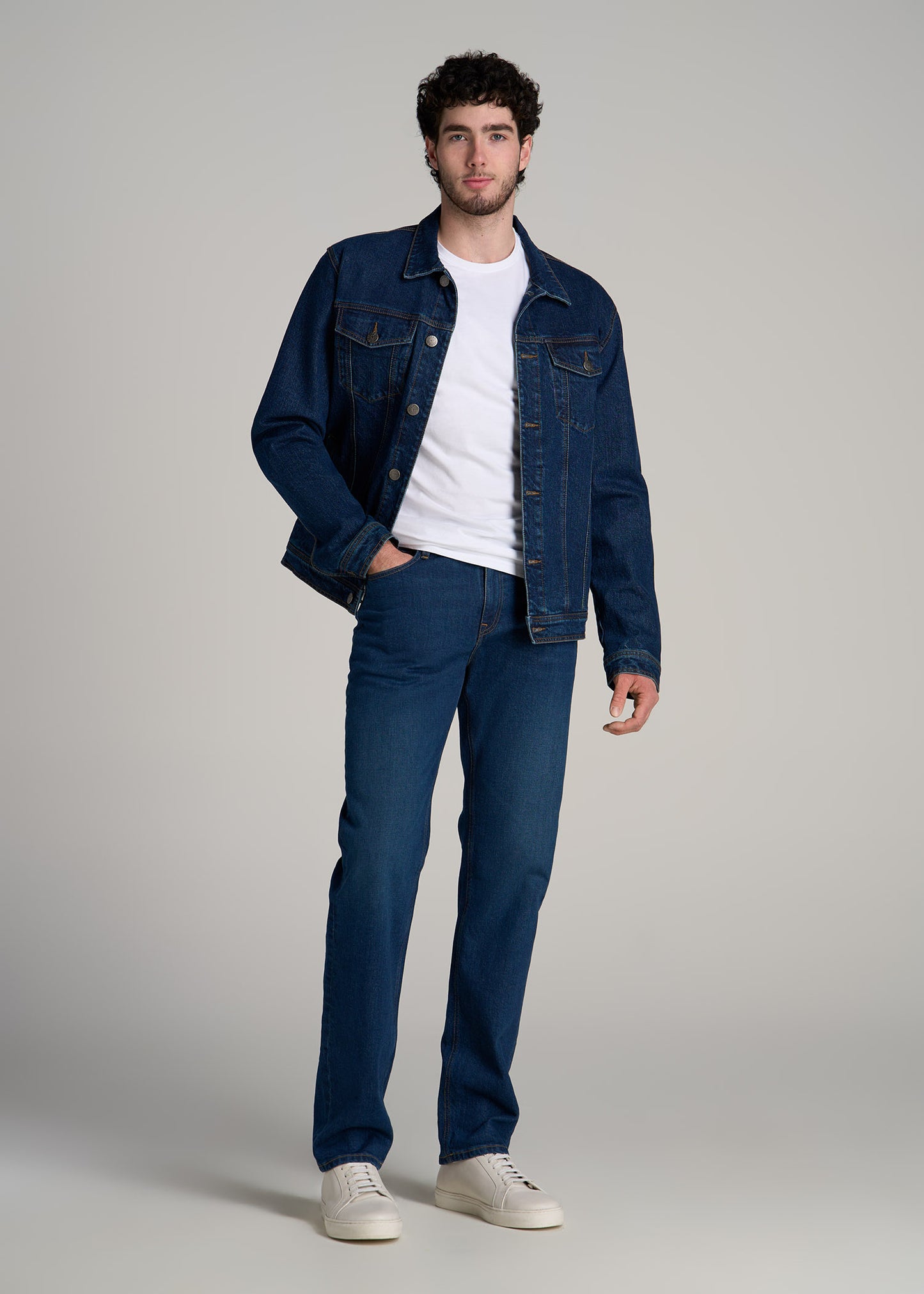 Americana Collection J1 Straight Fit Jeans For Tall Men in Crown Blue