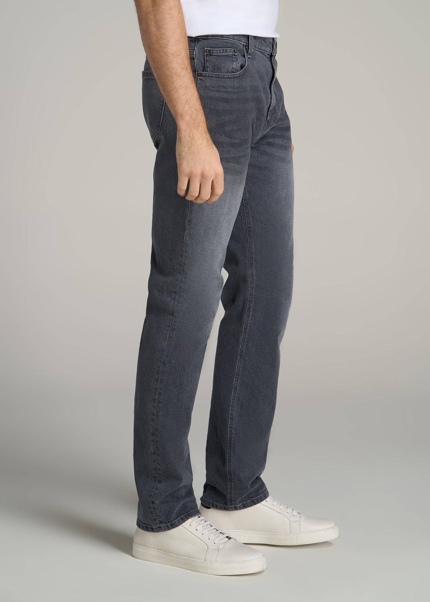 Americana Collection J1 Straight Fit Jeans For Tall Men in Wolf Grey