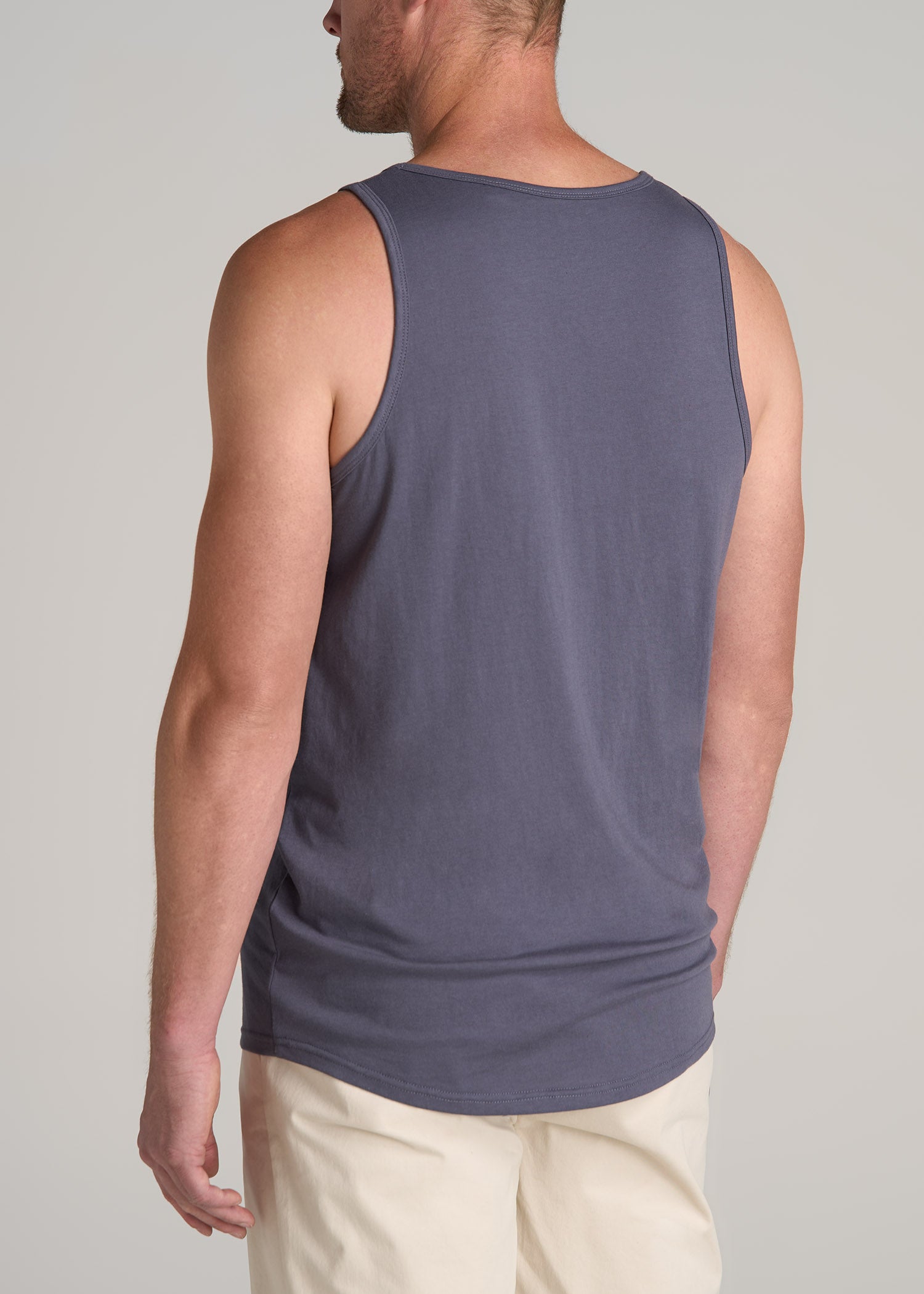 American-Tall-Men-Beach-Tank-Grey-Blue-back