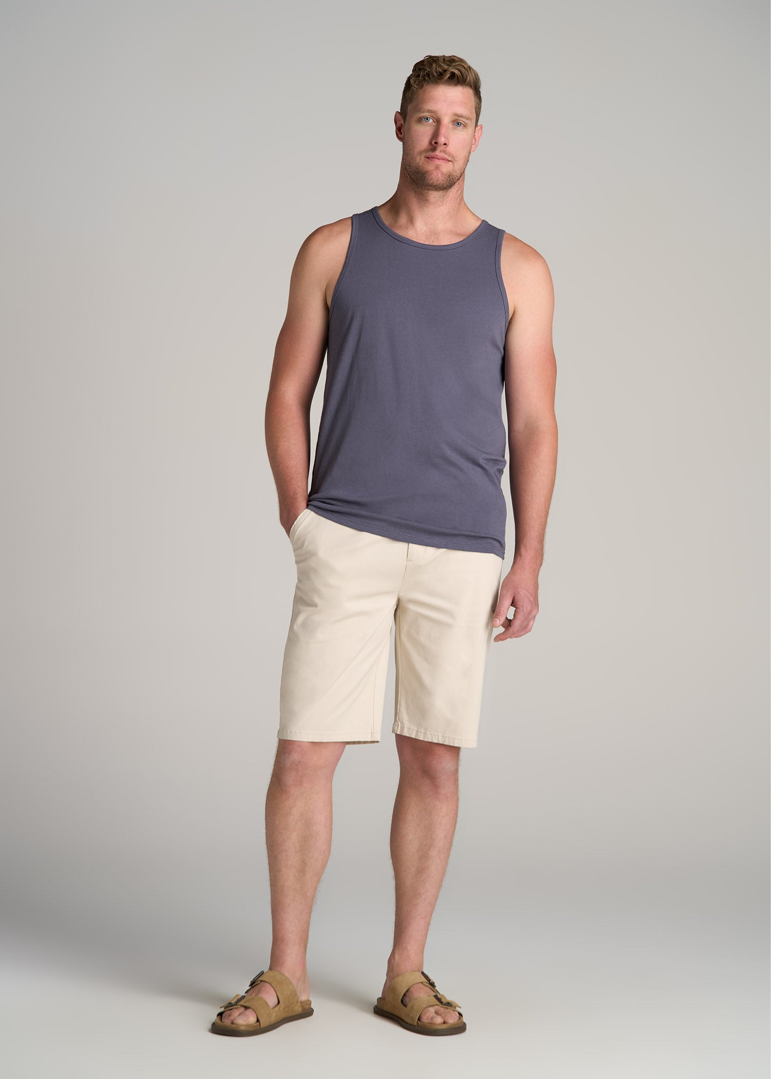 American-Tall-Men-Beach-Tank-Grey-Blue-full