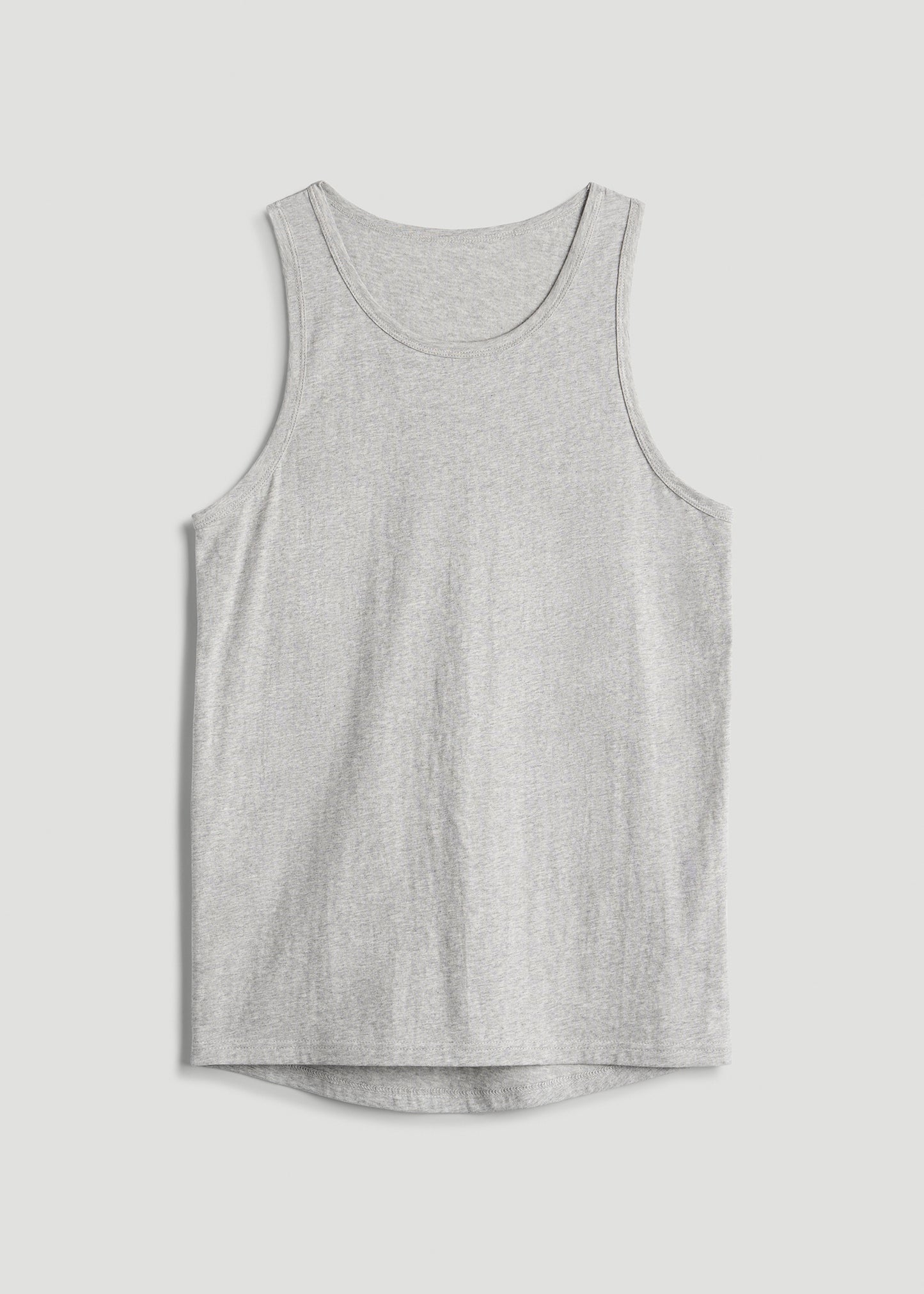 The Essential Beach Tank in Grey Mix - Men's Tall Tank Tops