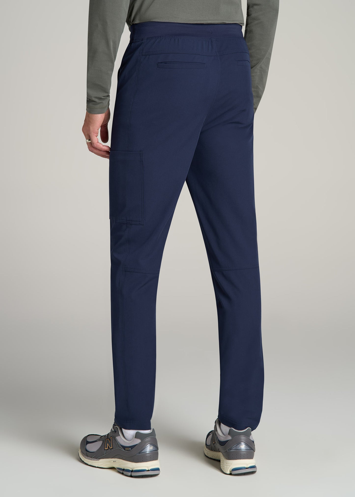 Cargo Scrub Pants for Tall Men in Patriot Blue