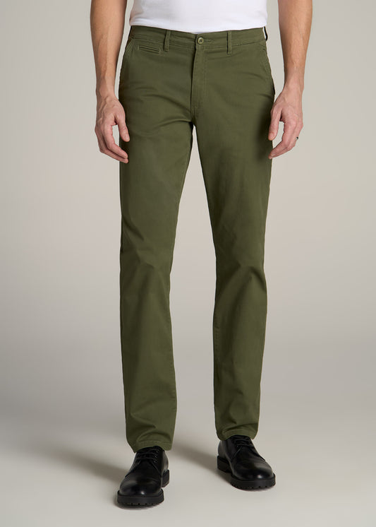 Carman TAPERED Chinos in Bright Olive - Pants for Tall Men