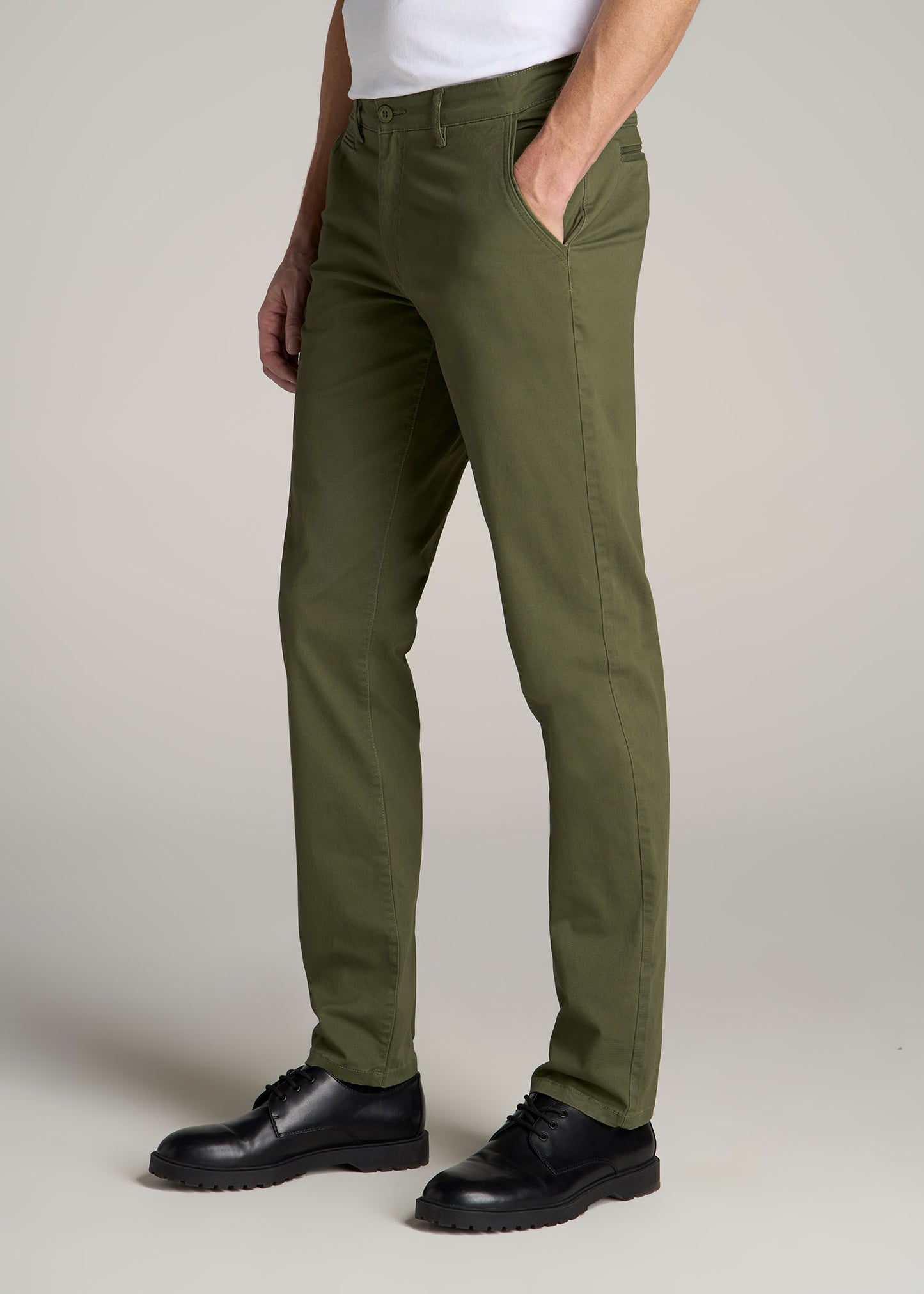 Carman TAPERED Chinos in Bright Olive - Pants for Tall Men