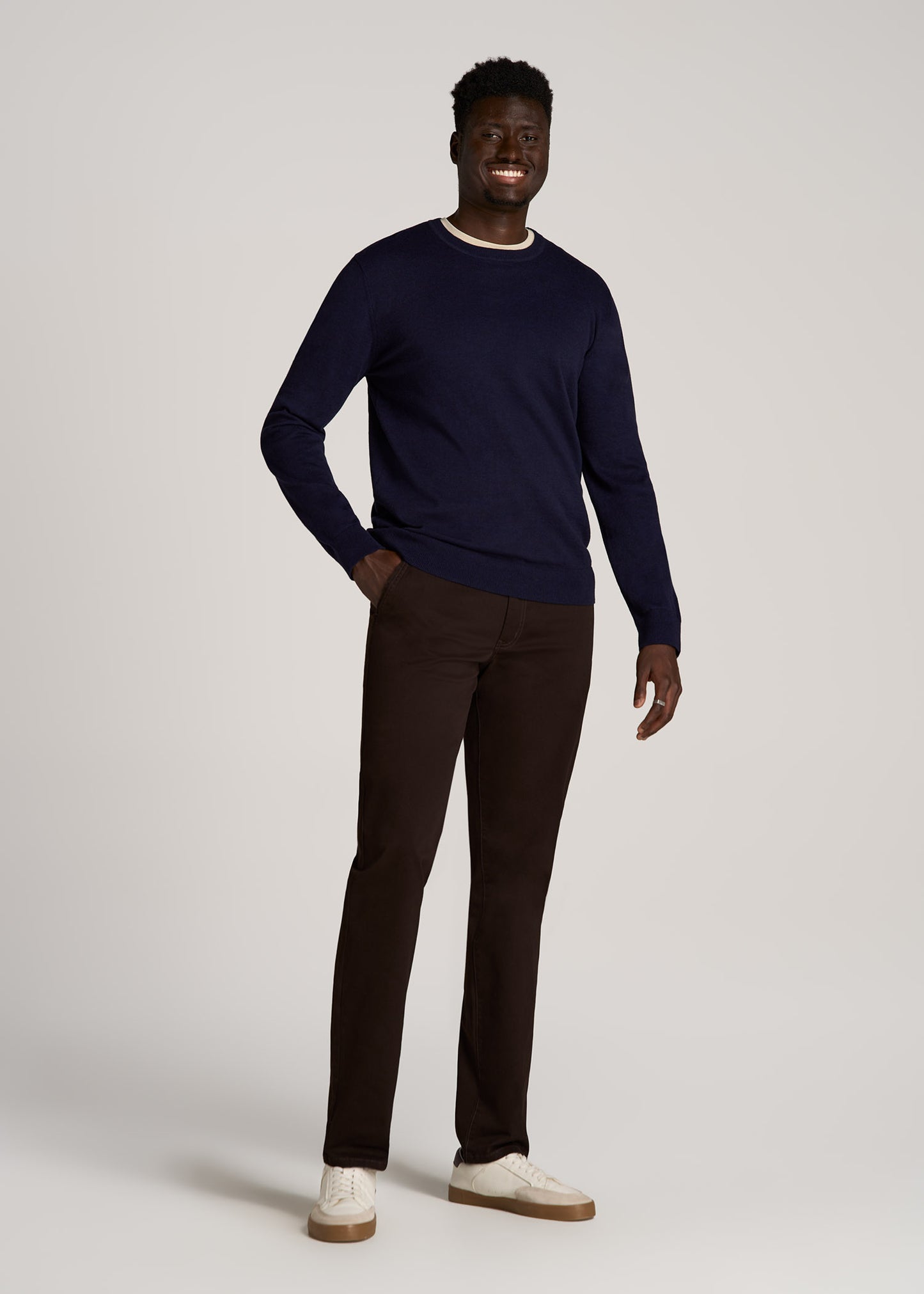 Carman TAPERED Chinos in Chocolate - Pants for Tall Men