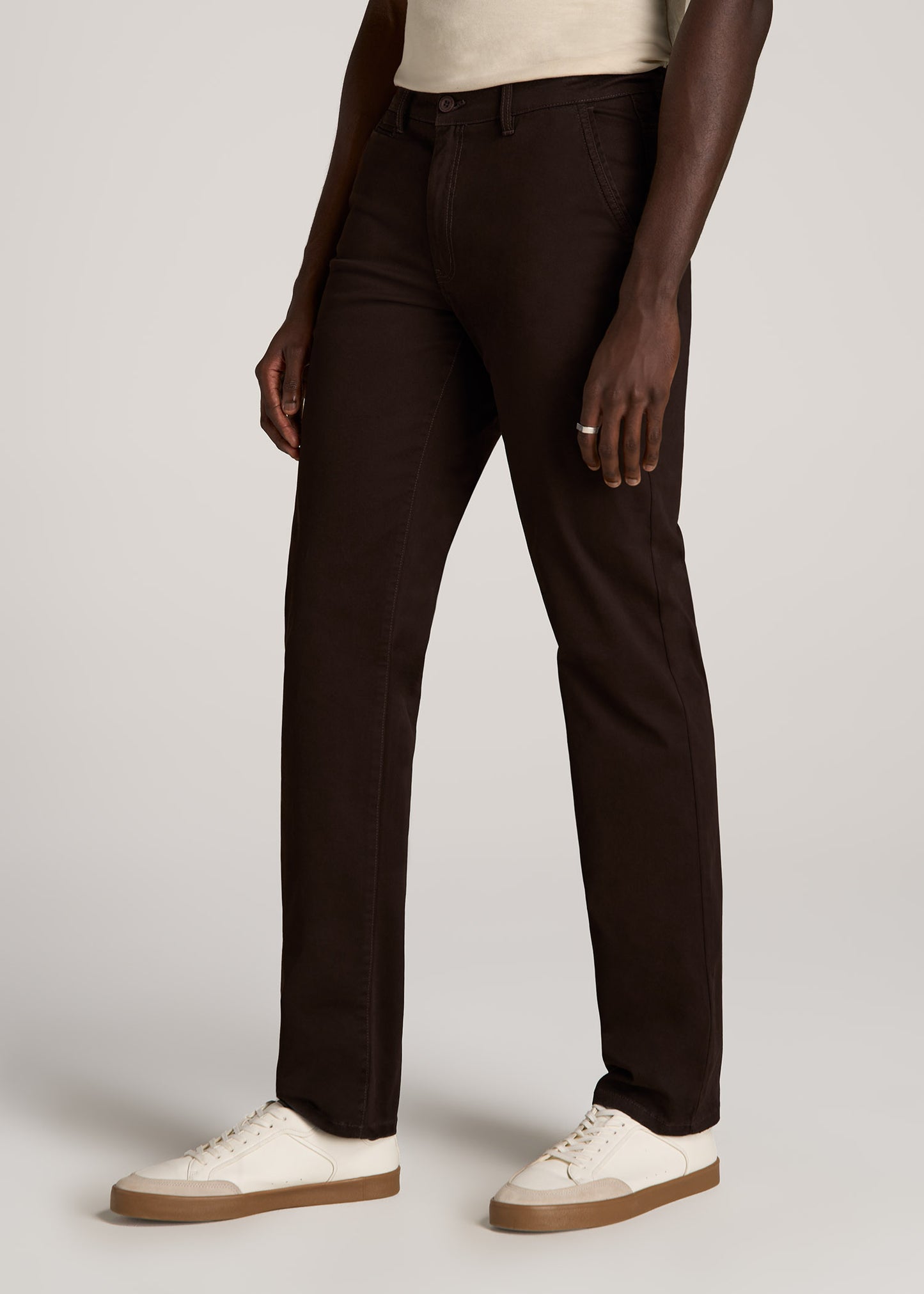 Carman TAPERED Chinos in Chocolate - Pants for Tall Men