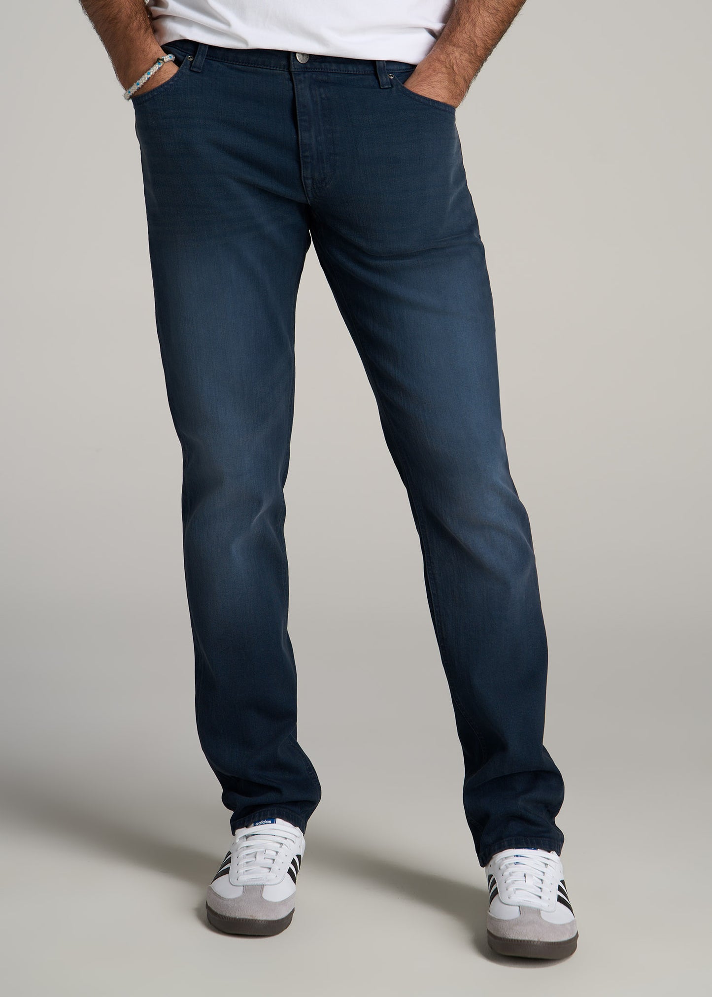 Carman TAPERED Jeans for Tall Men in Faded Blue Black