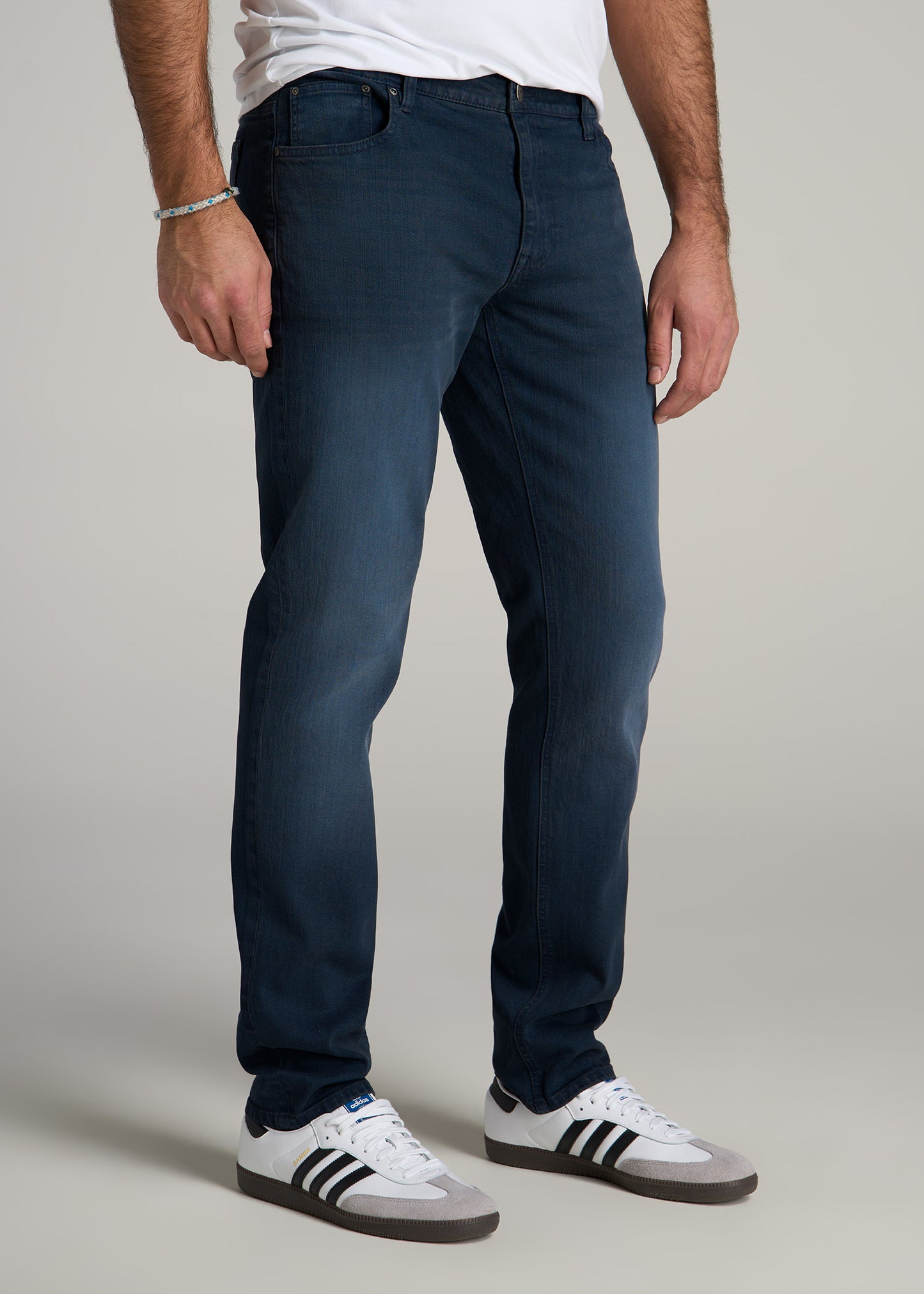 Carman TAPERED Jeans for Tall Men in Faded Blue Black