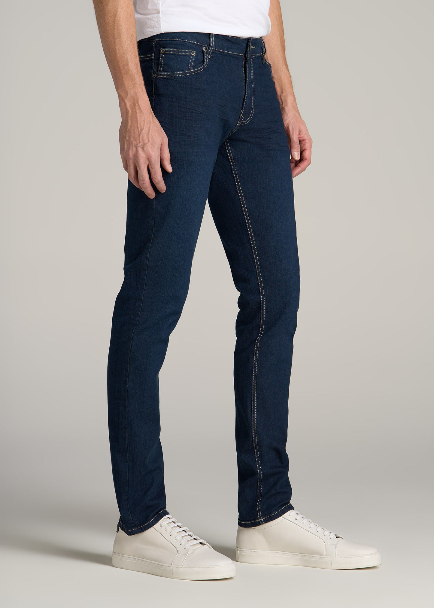 Carman TAPERED Jeans for Tall Men in Blue-Steel