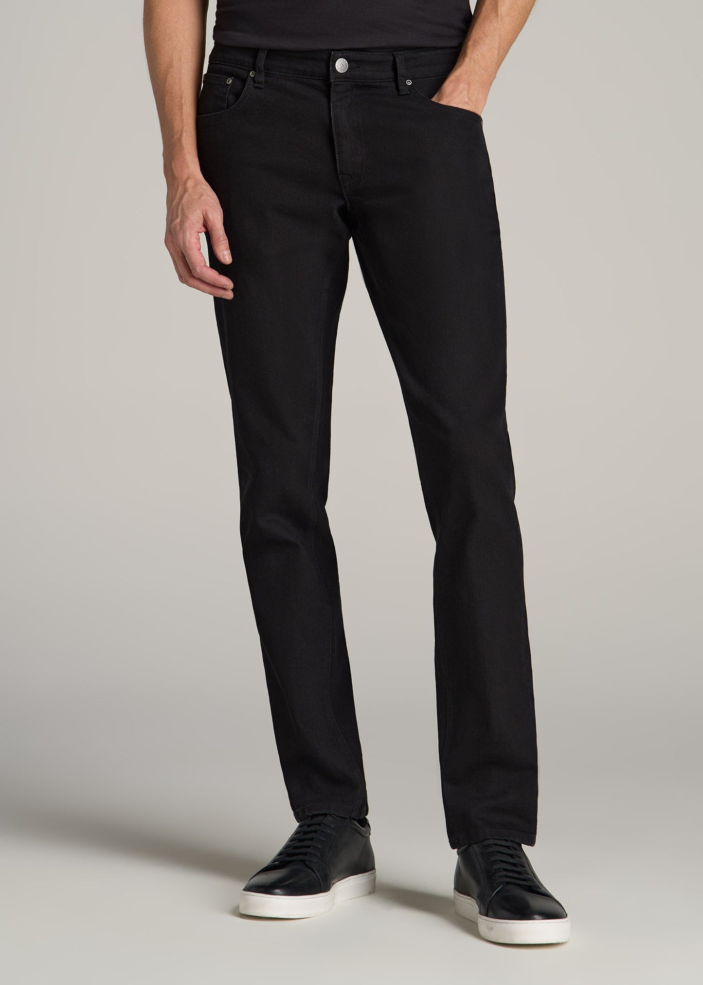 Carman TAPERED Jeans for Tall Men in True Black