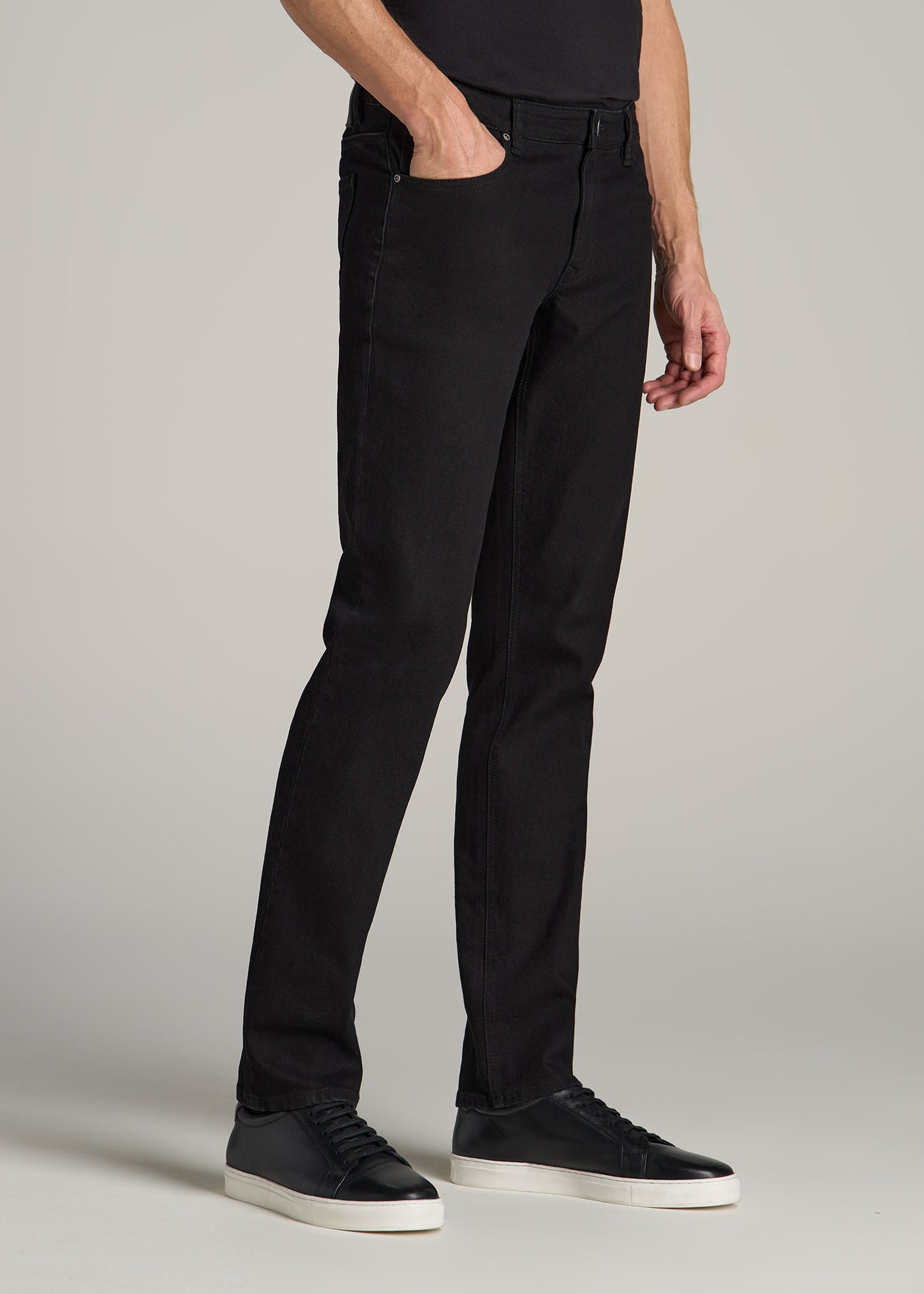 Carman TAPERED Jeans for Tall Men in True Black