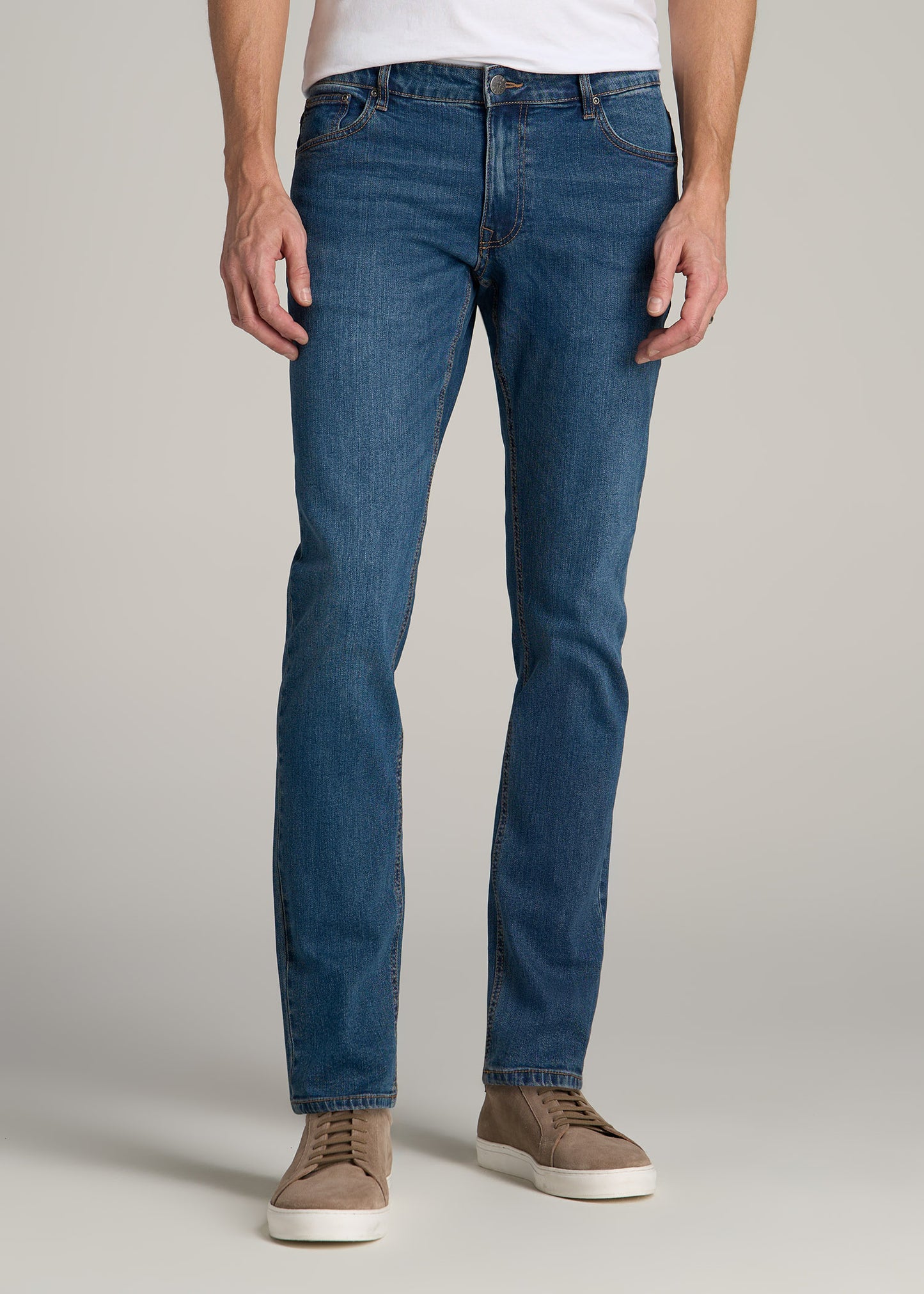 Carman TAPERED Jeans for Tall Men in Worn Blue