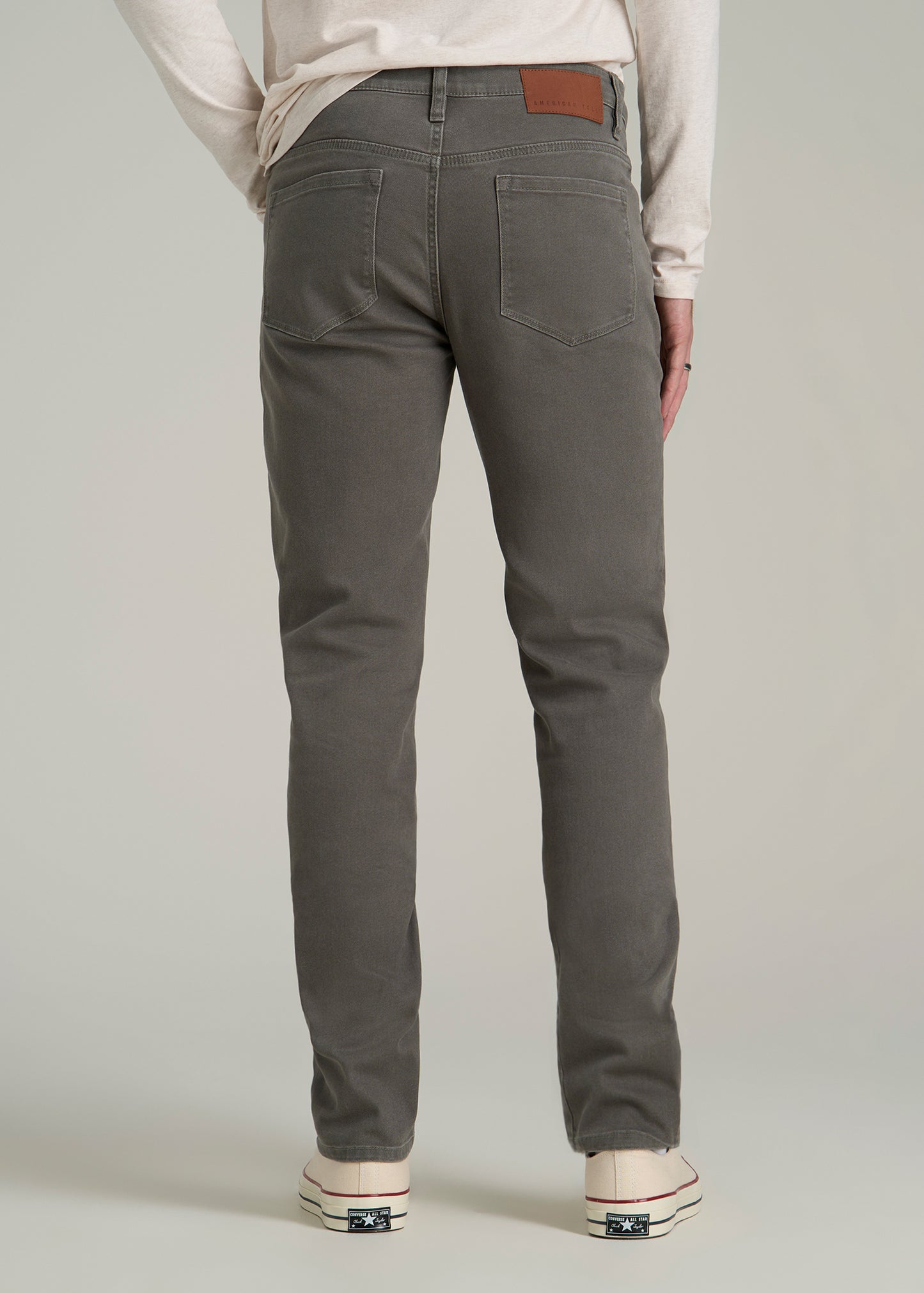 Carman Tapered Fit Colored Jeans for Tall Men in Sage