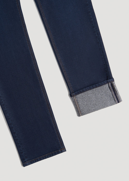 Carman TAPERED Fleeced Jeans for Tall Men in Rockies Blue