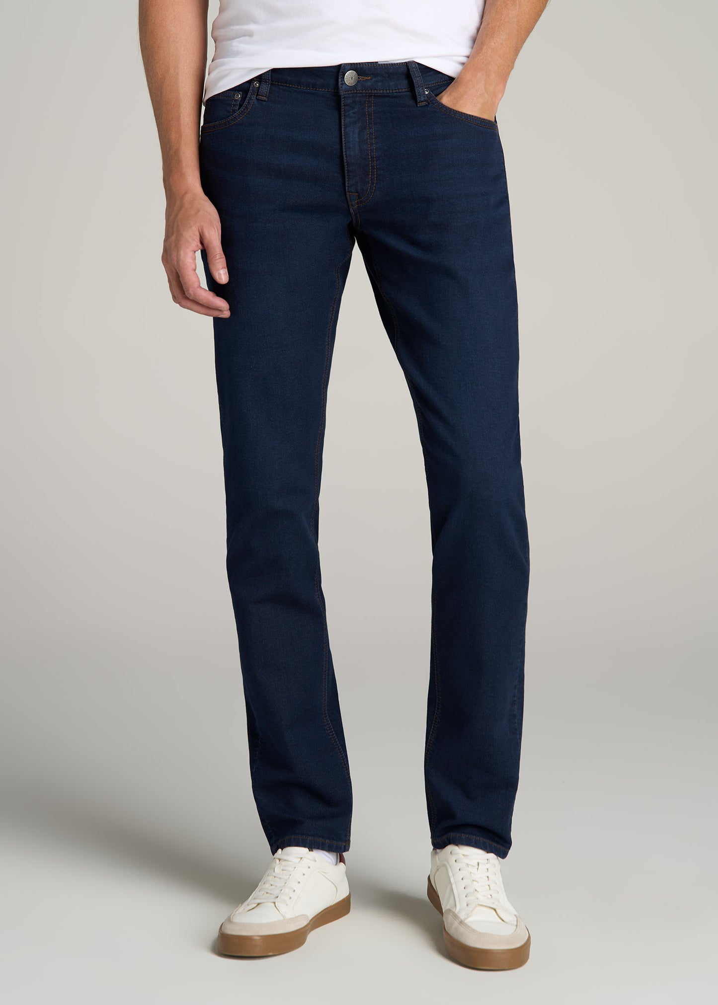 Carman TAPERED Fleeced Jeans for Tall Men in Rockies Blue