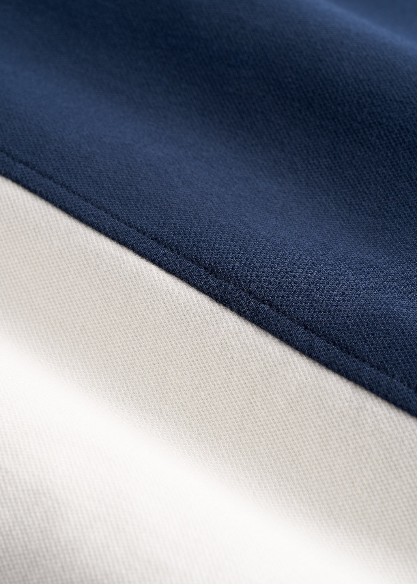 Classic Color-Block Tall Men's Polo Shirt in Marine Navy and Ecru