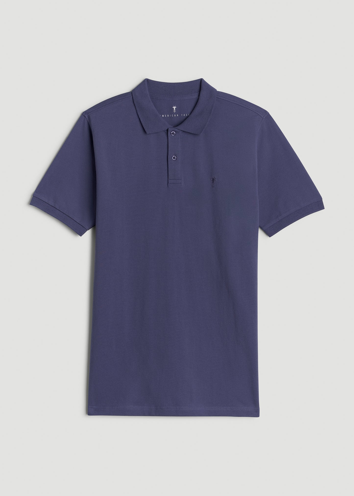 Men's Tall Classic Polo with Embroidered Logo in Future Dusk