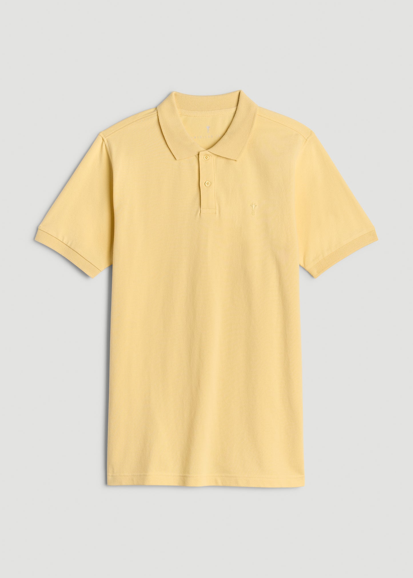 Men's Tall Classic Polo with Embroidered Logo in Lemon Drop