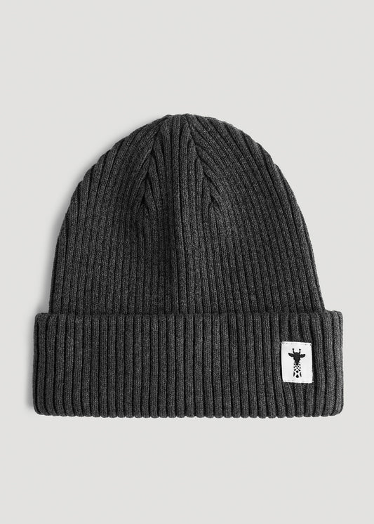 American-Tall-Men-Cotton-Beanie-Dark-Grey-Laydown