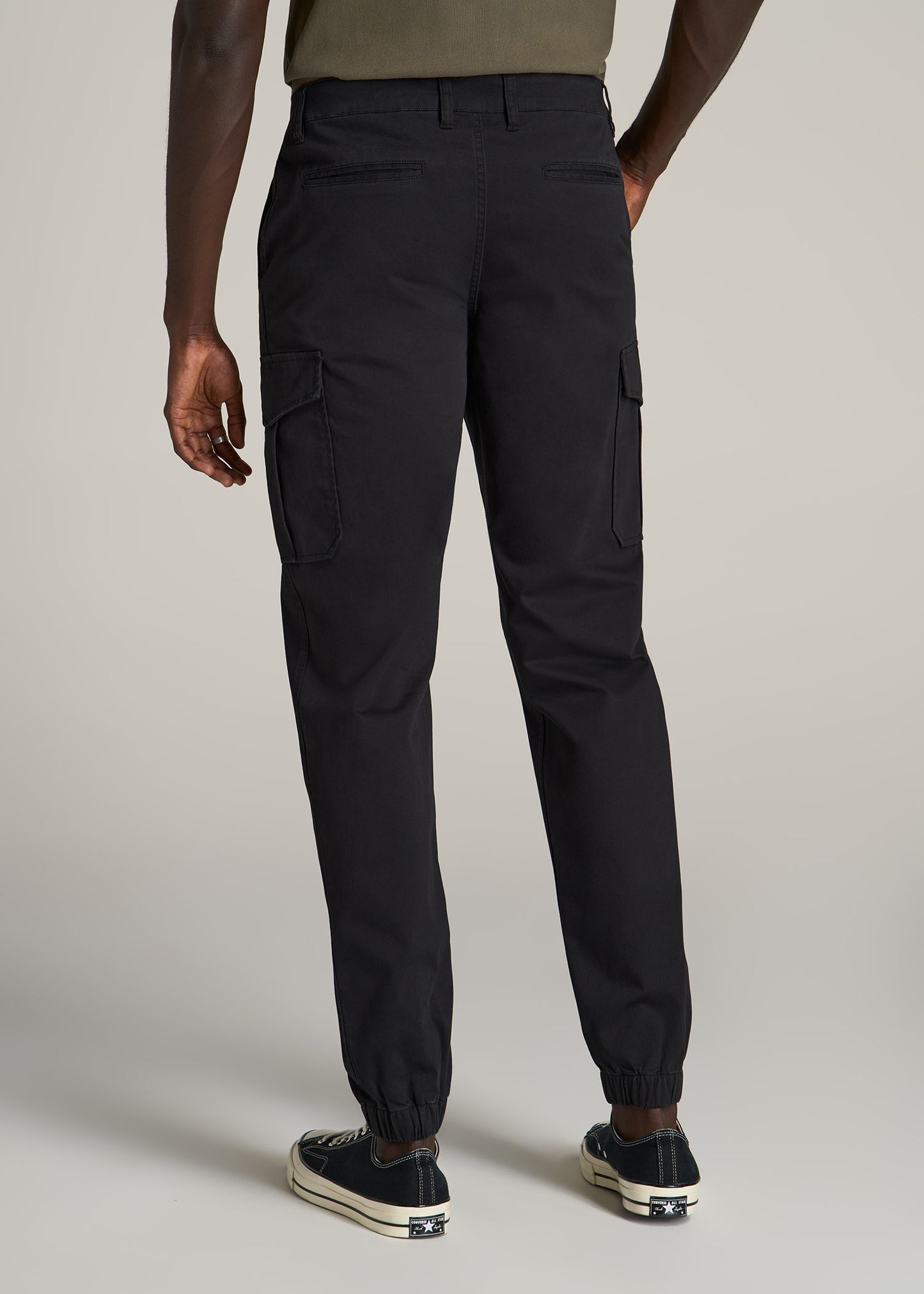 American-Tall-Men-Cotton-Cargo-Jogger-Black-back