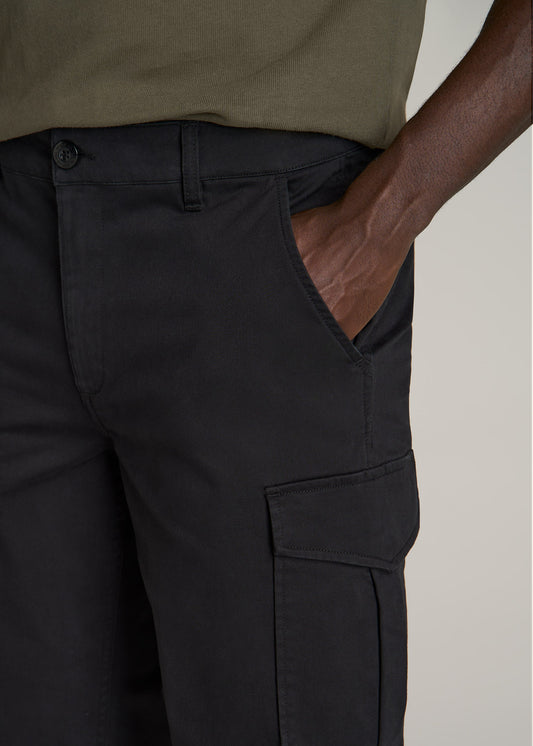 American-Tall-Men-Cotton-Cargo-Jogger-Black-detail